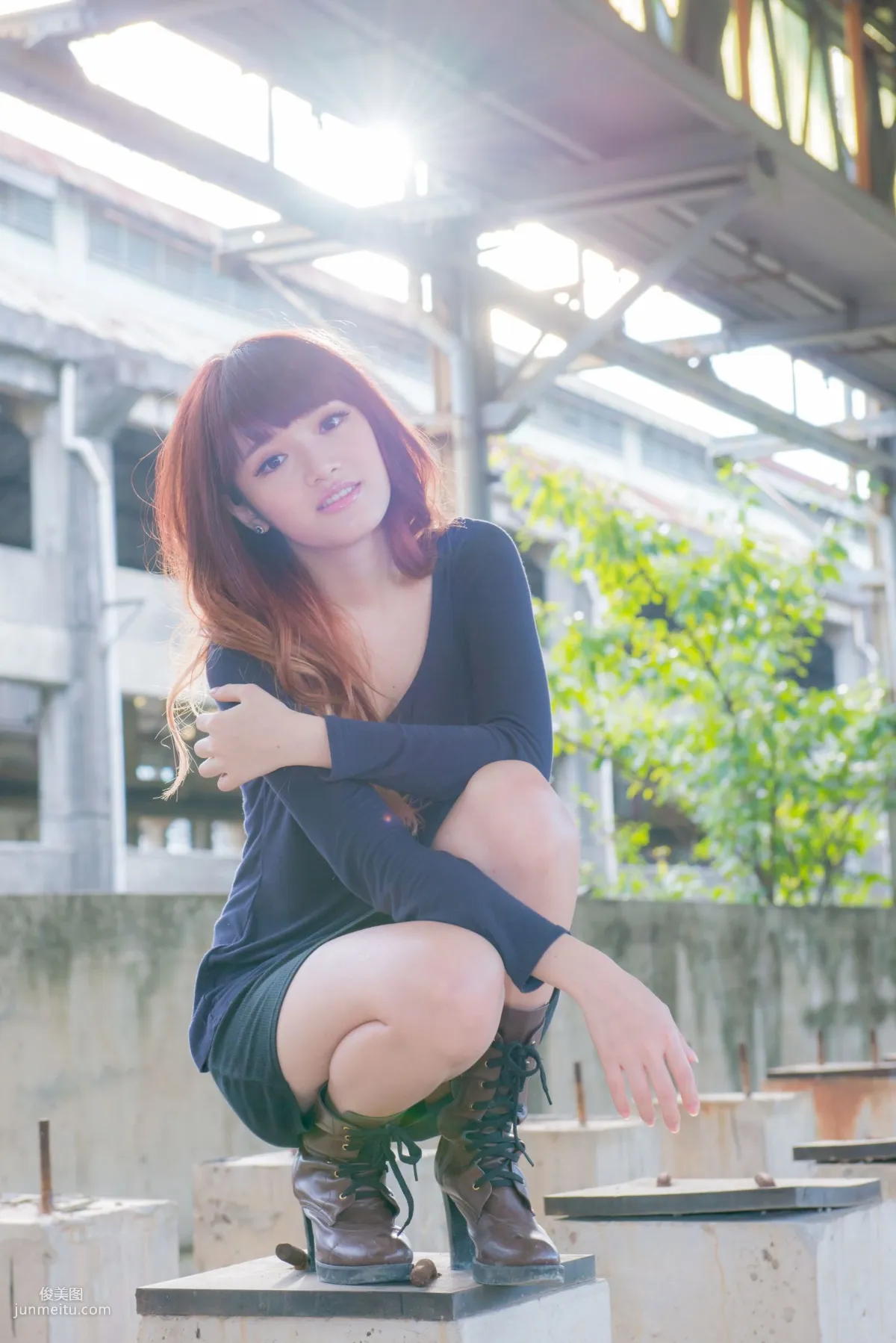 Taiwan Beauty Lin Gangyi Didy, Ruined Station Beautiful Outdoor Shoot, Photo Set photo 3