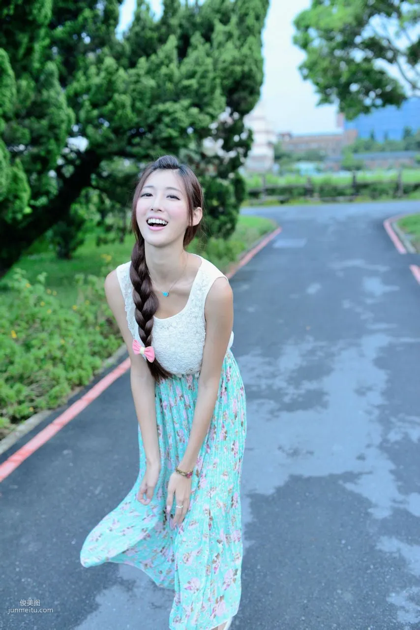 Kila Jingjing / Jin Yunqiao, Fresh and Beautiful Long Dress Outdoor Photo Set photo 42