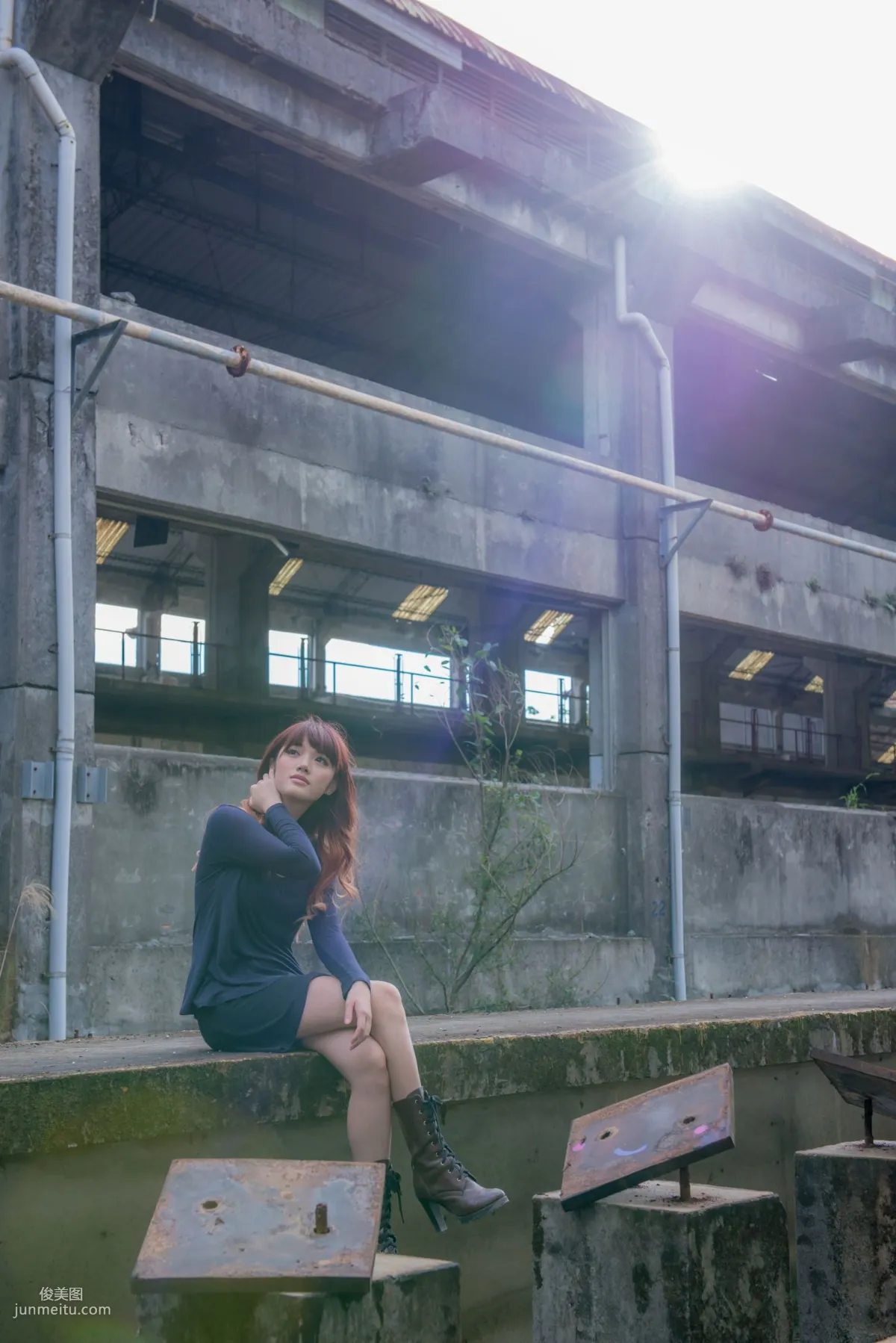 Taiwan Beauty Lin Gangyi Didy, Ruined Station Beautiful Outdoor Shoot, Photo Set photo 8