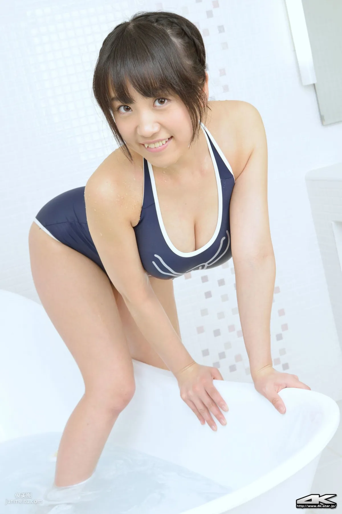 [4K-STAR] NO.00161 Mami Nagase Bathroom School Swimsuit Bathing Photo Set photo 74