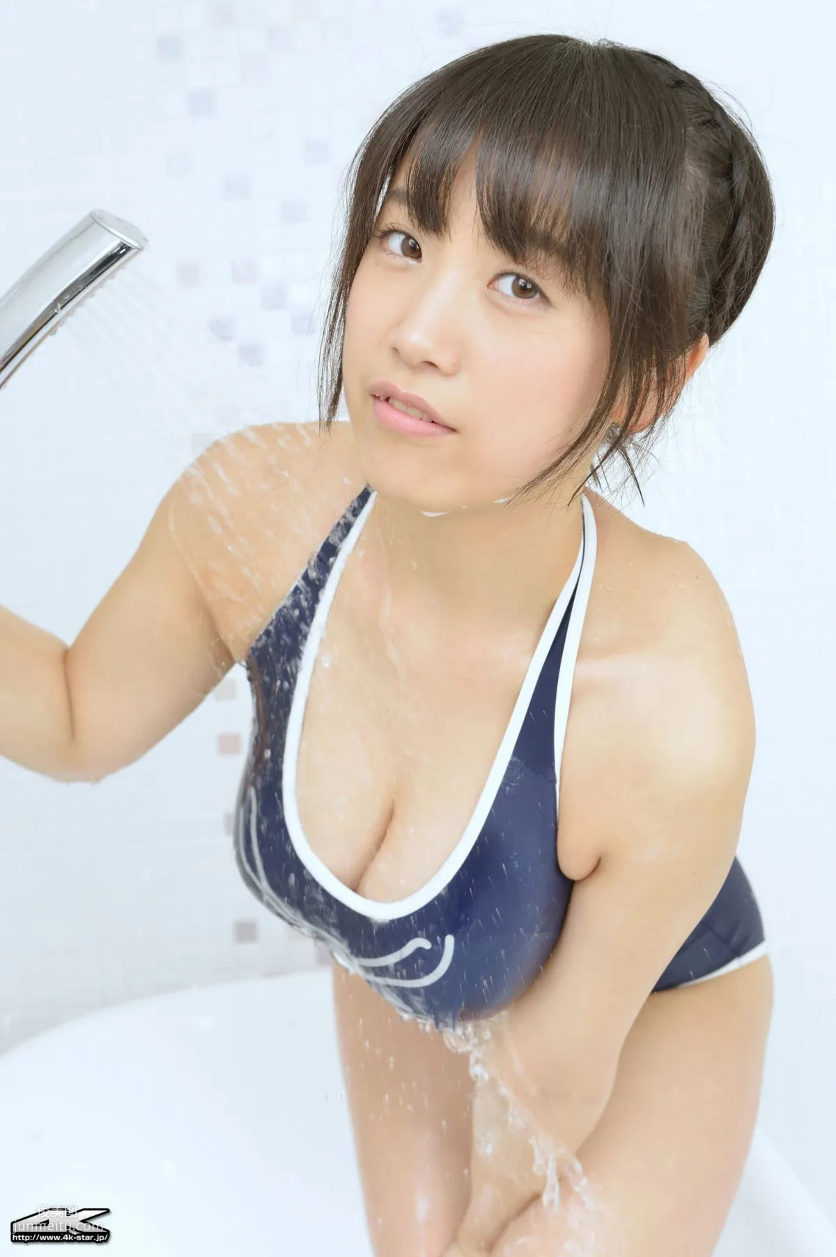 [4K-STAR] NO.00161 Mami Nagase Bathroom School Swimsuit Bathing Photo Set photo 72