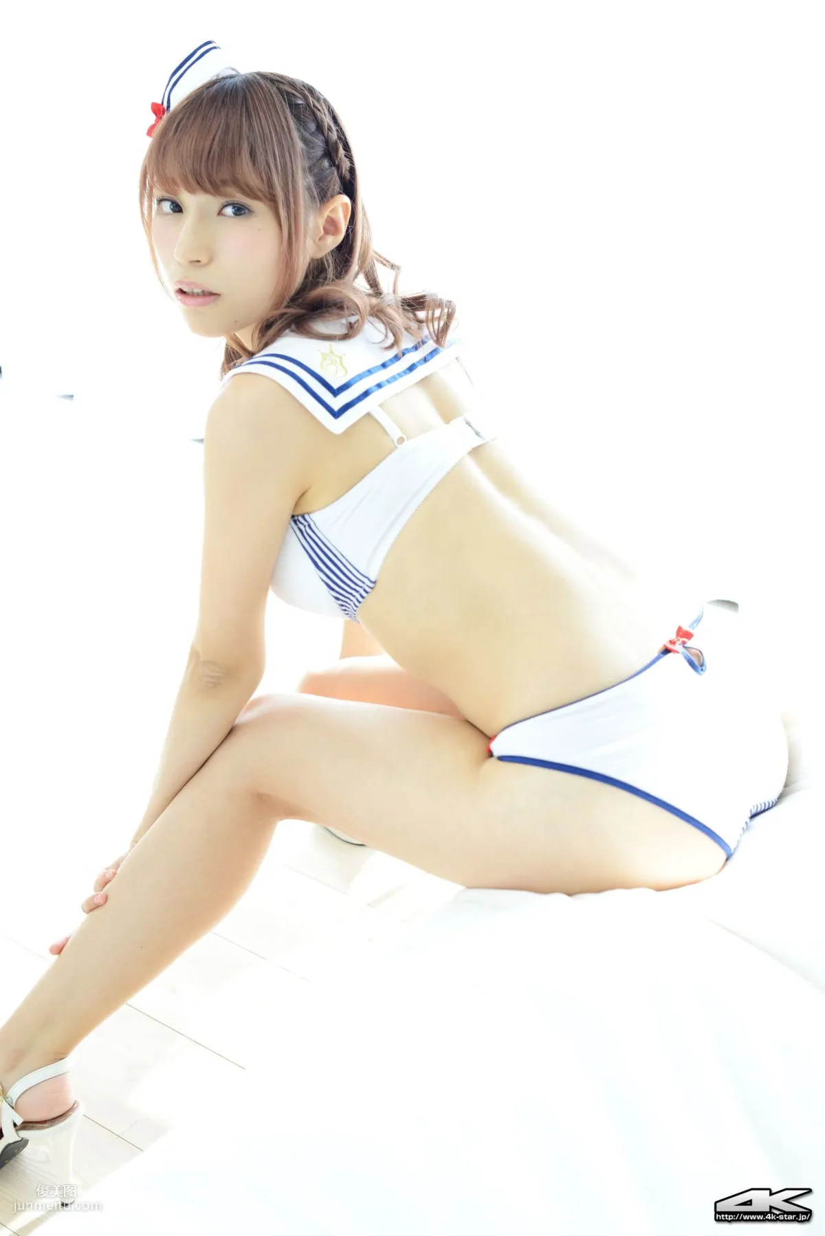 [4K-STAR] NO.00311 Swim Suits, Navy Uniform Swimsuit, Photo Set photo 33