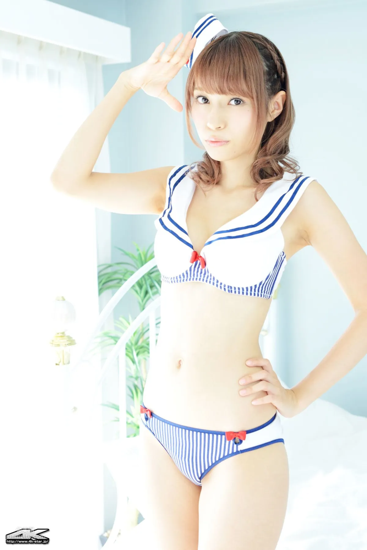 [4K-STAR] NO.00311 Swim Suits, Navy Uniform Swimsuit, Photo Set photo 3