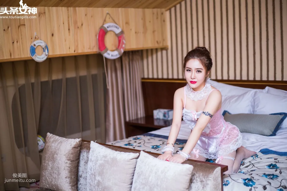 You Xi/Qu Youxi Abby, Pink Little Maid [TouTiao Goddess] Photo Set photo 7
