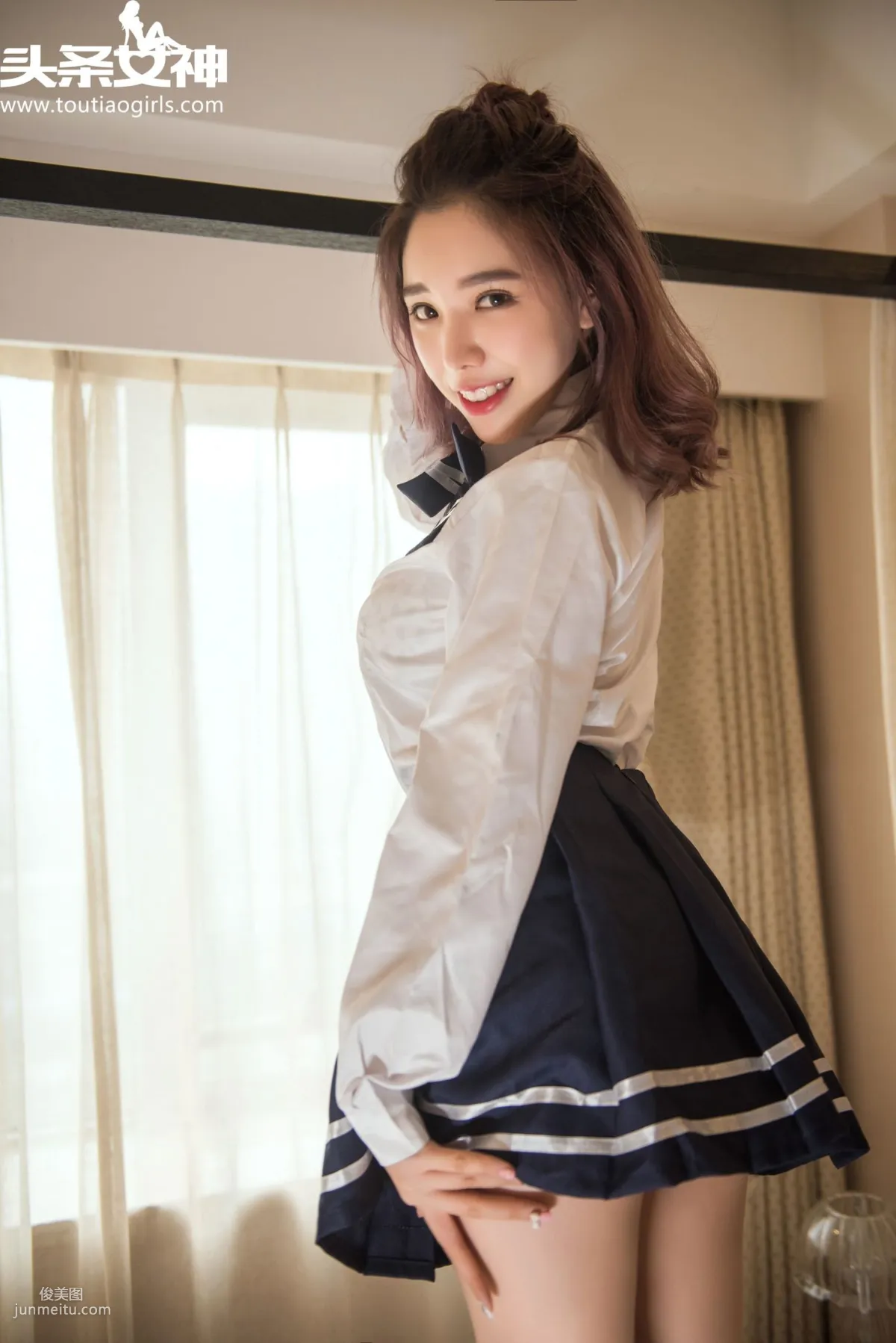 Huang Leran, Strawberry Milk Youthful Schoolgirl [TouTiao Goddess] Photo Set photo 6
