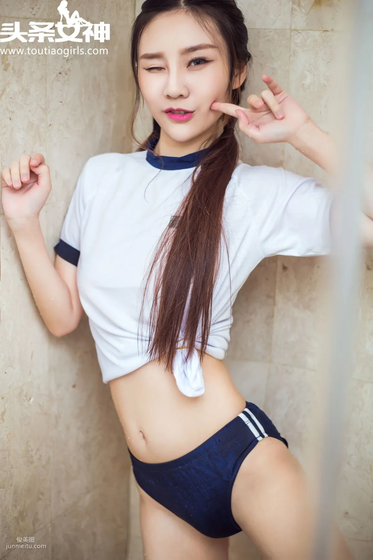 Xiao Chaoren juno / Zhou Sichao, Bathroom Romance, Spring Light Revealed [TouTiao Goddess] Photo Set photo 12