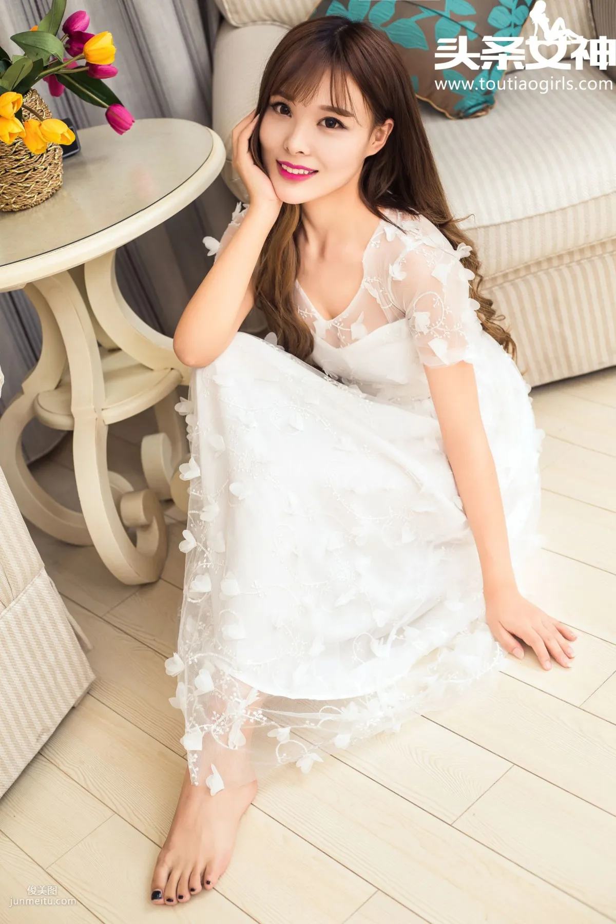 Mu Xi, Hu Xiaofei, Youth Scenery Leaked, Nana White Dress [TouTiao Goddess] Photo Set photo 4