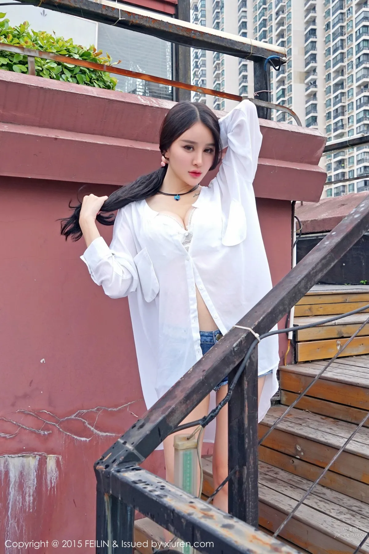 Cheryl Qingshu - Leopard Print Bikini + Denim Hot Pants [FeiLin] Vol.007 Photo Set photo 27