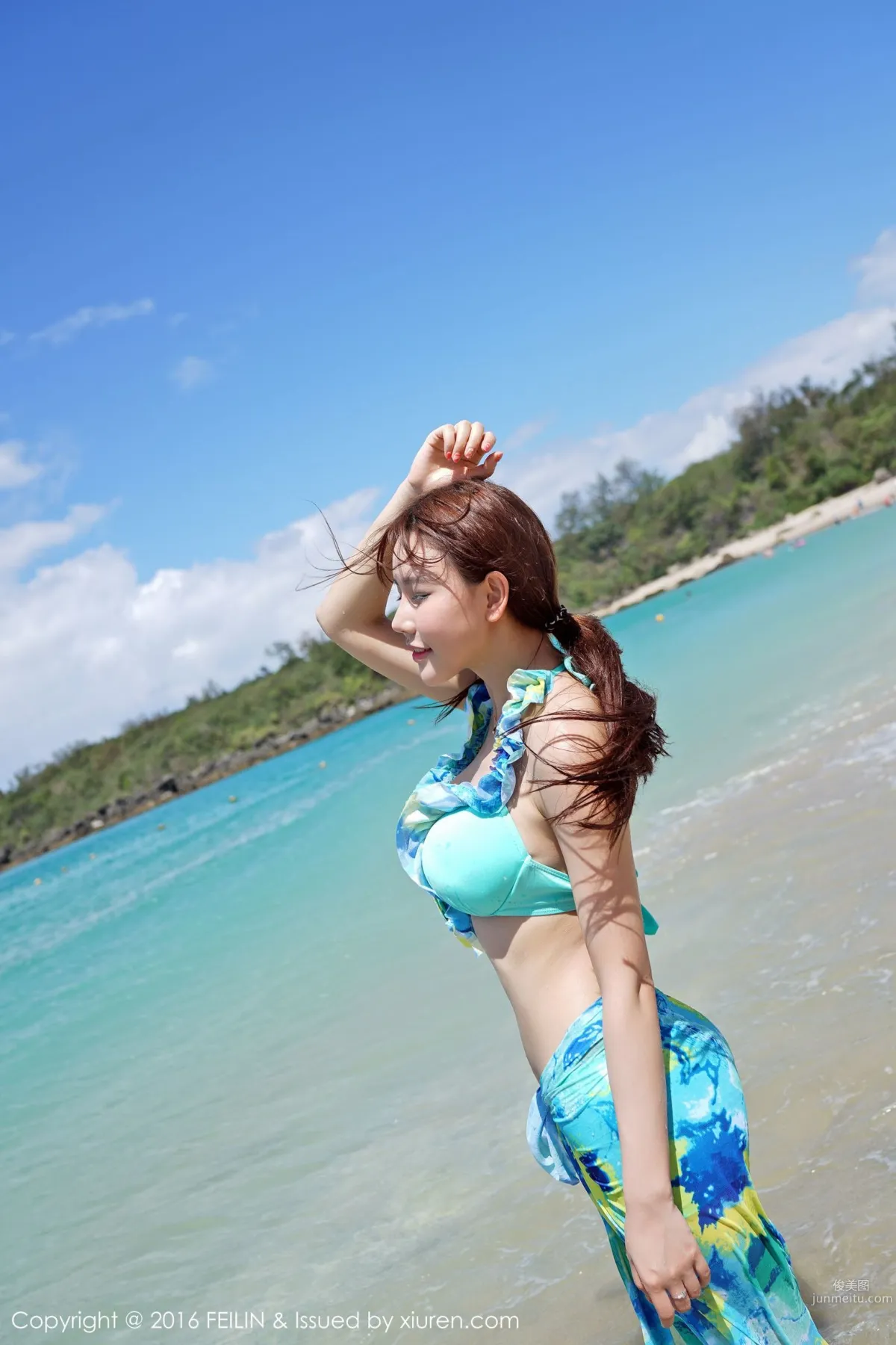 Milk Chuchu, Seaside Bikini + Swimsuit [FeiLin] Vol.045 Photo Set photo 39