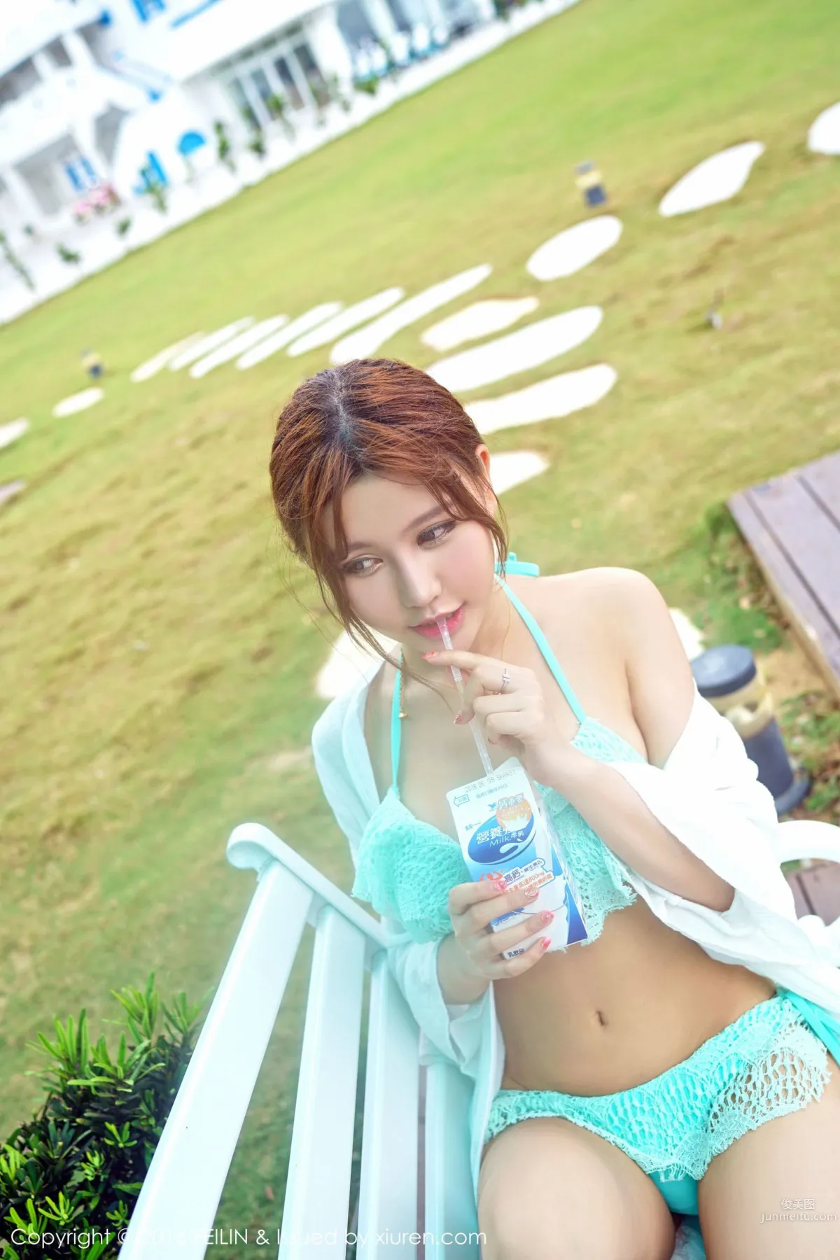 Milk Chuchu, 2 Sets of Underwear + Fresh and Sweet Outfit [FeiLin] Vol.048 Photo Set photo 2