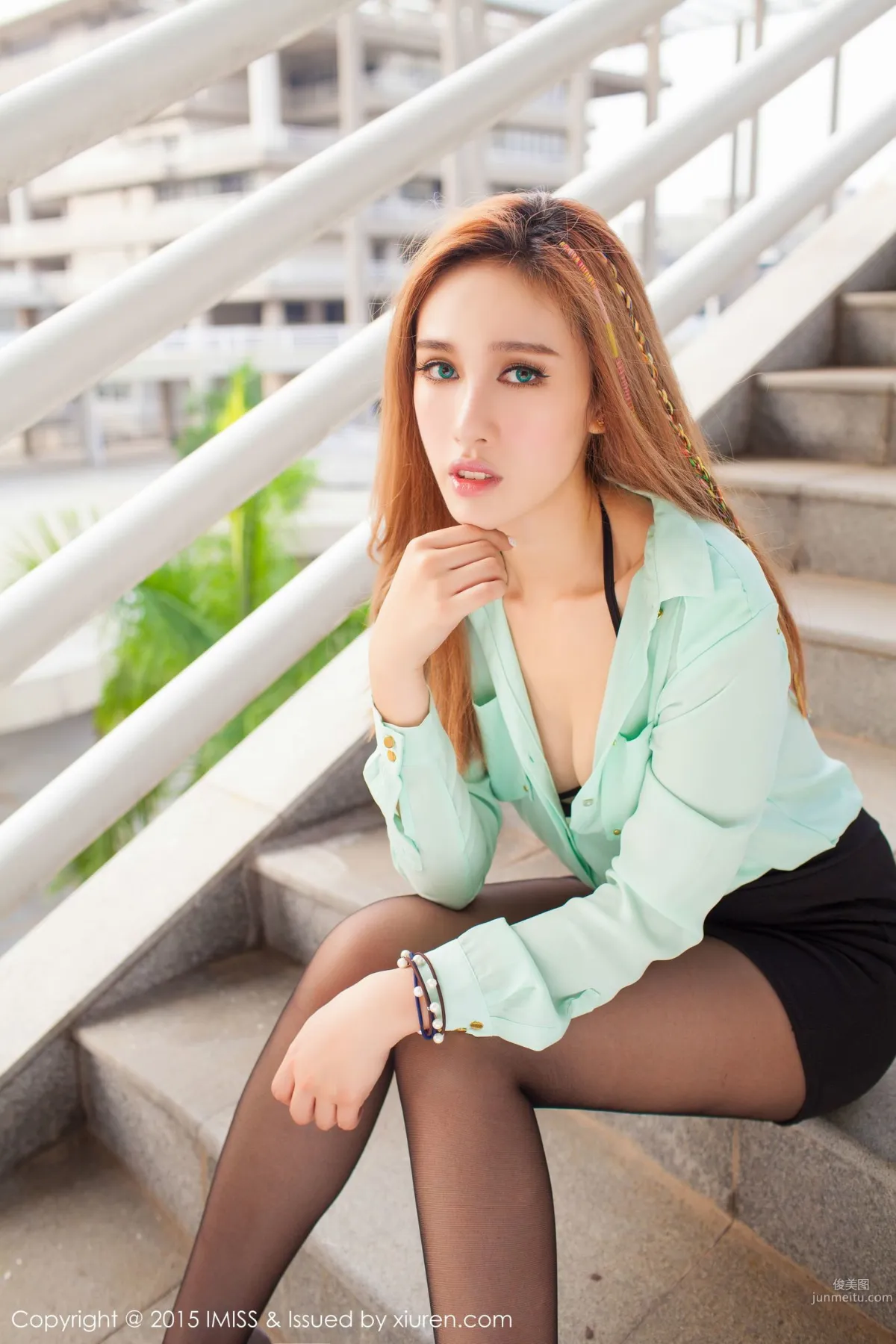 Michi_Ho, Bikini + OL Stockings Outfit [IMISS] Vol.050 Photo Set photo 45