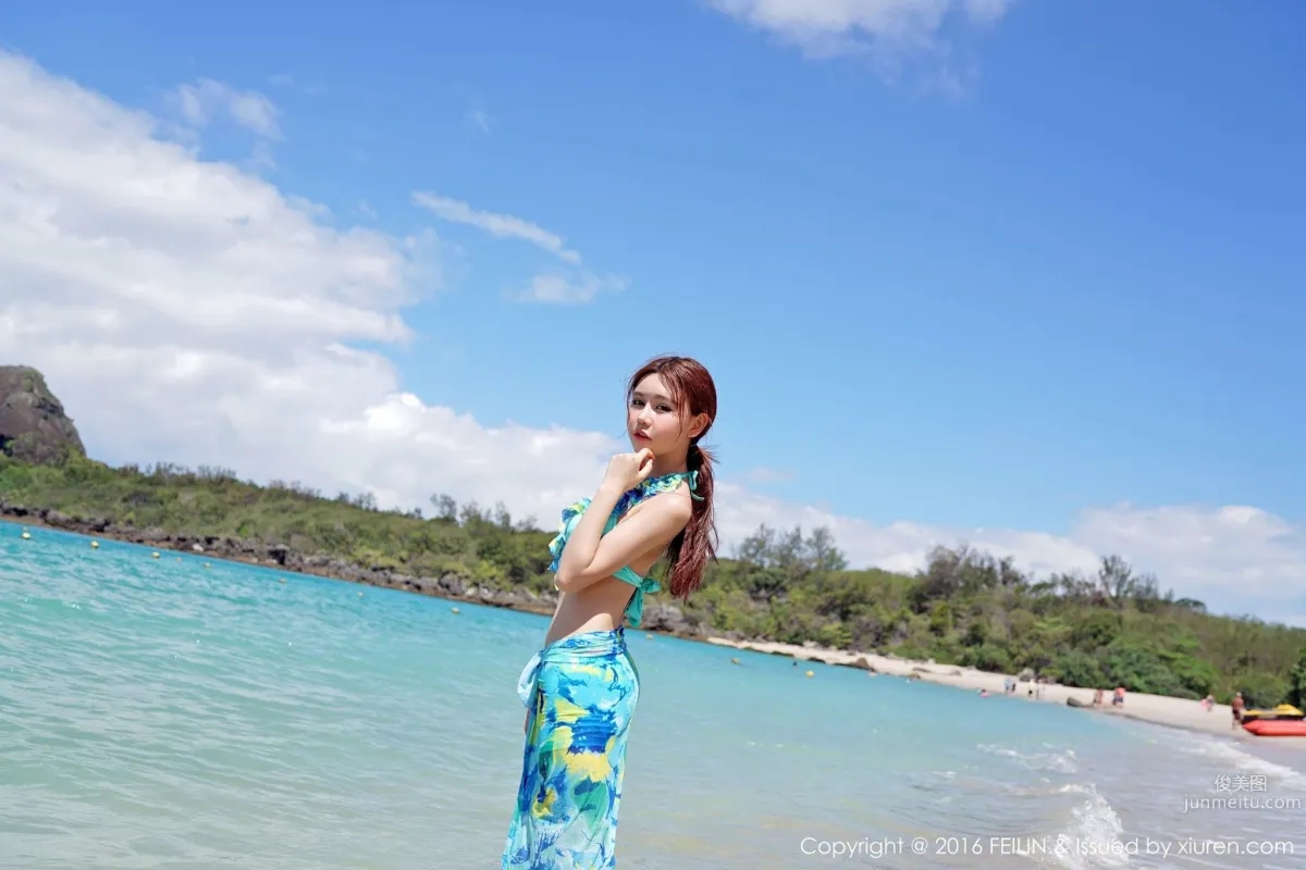 Milk Chuchu, Seaside Bikini + Swimsuit [FeiLin] Vol.045 Photo Set photo 35
