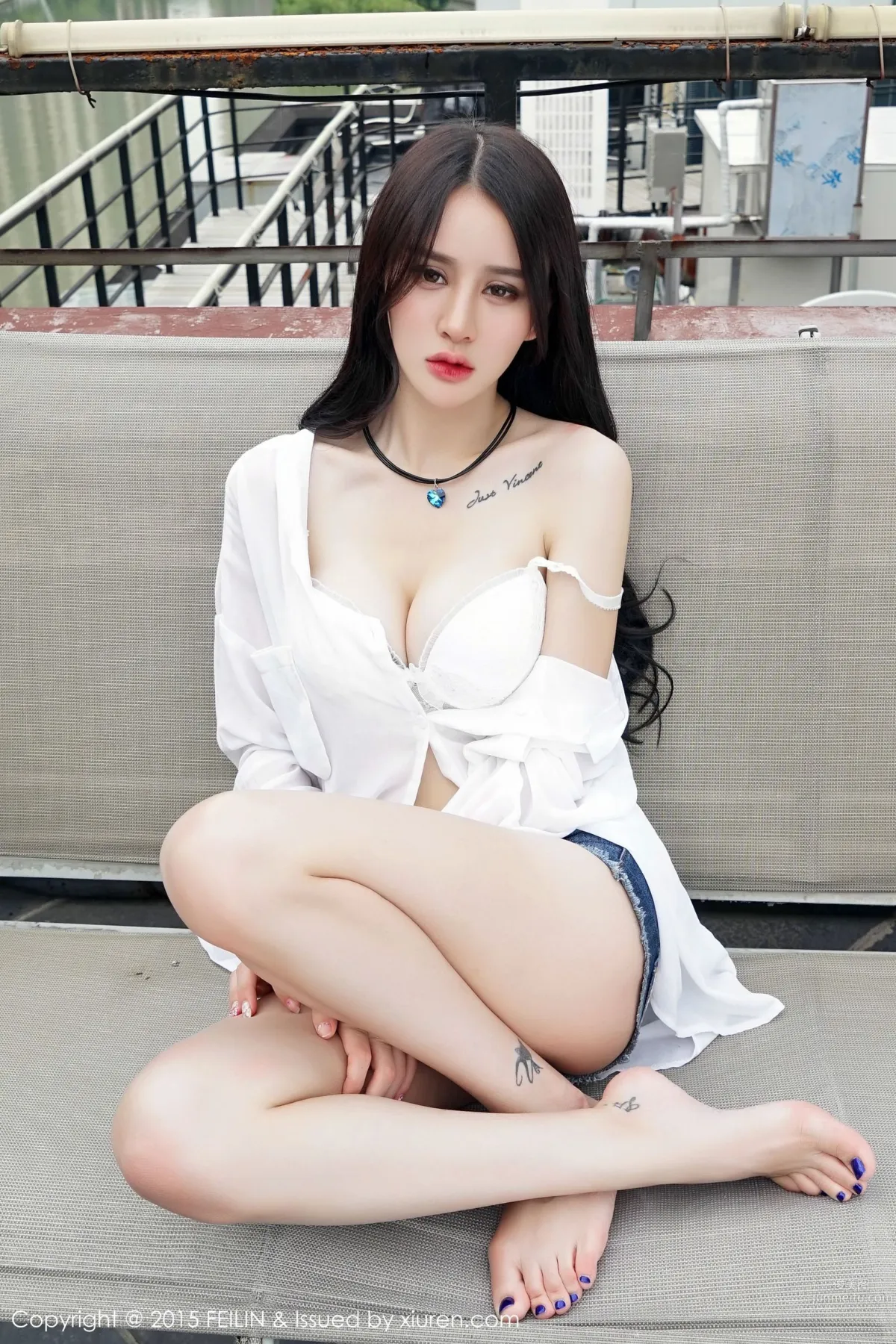 Cheryl Qingshu - Leopard Print Bikini + Denim Hot Pants [FeiLin] Vol.007 Photo Set photo 40