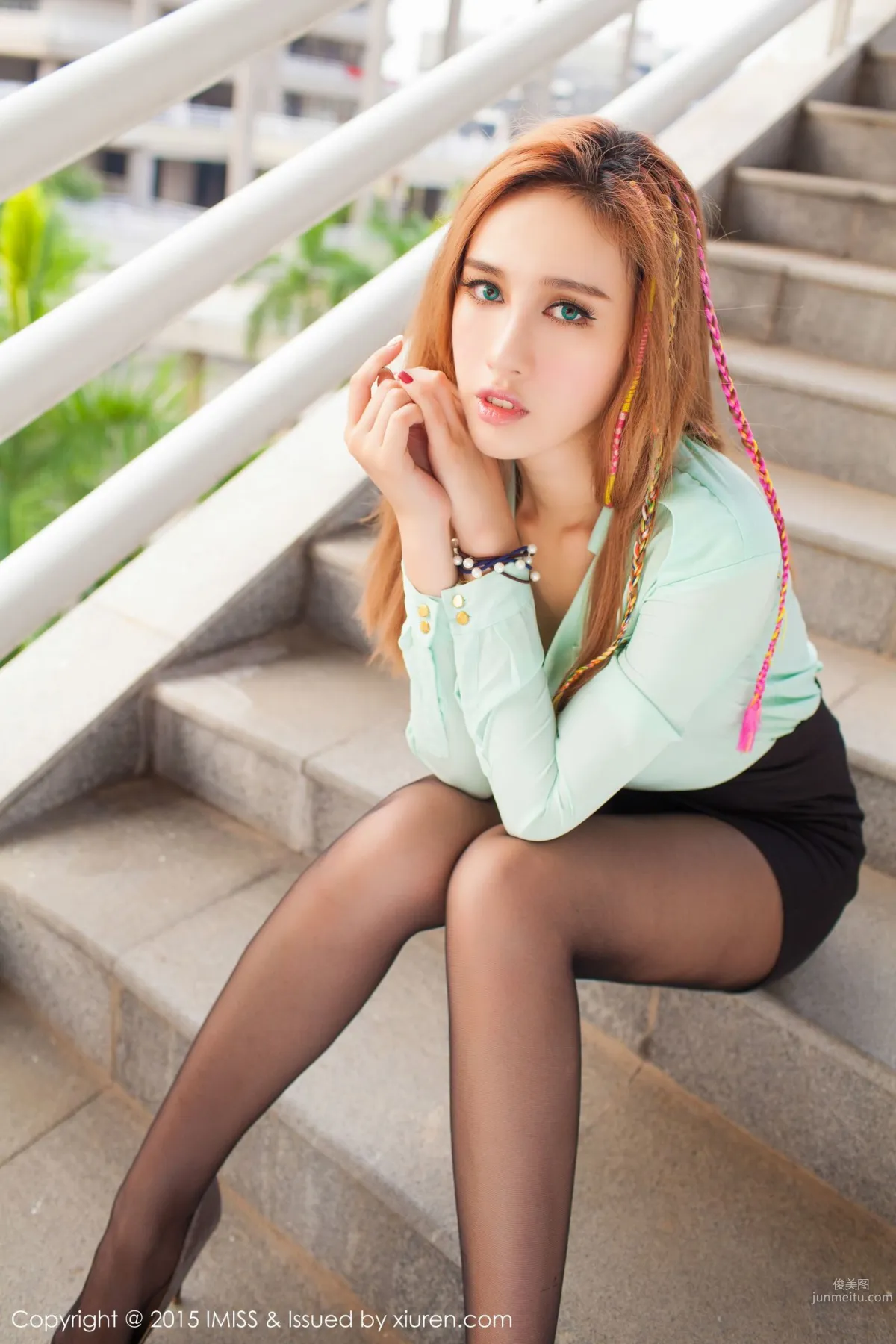 Michi_Ho, Bikini + OL Stockings Outfit [IMISS] Vol.050 Photo Set photo 44