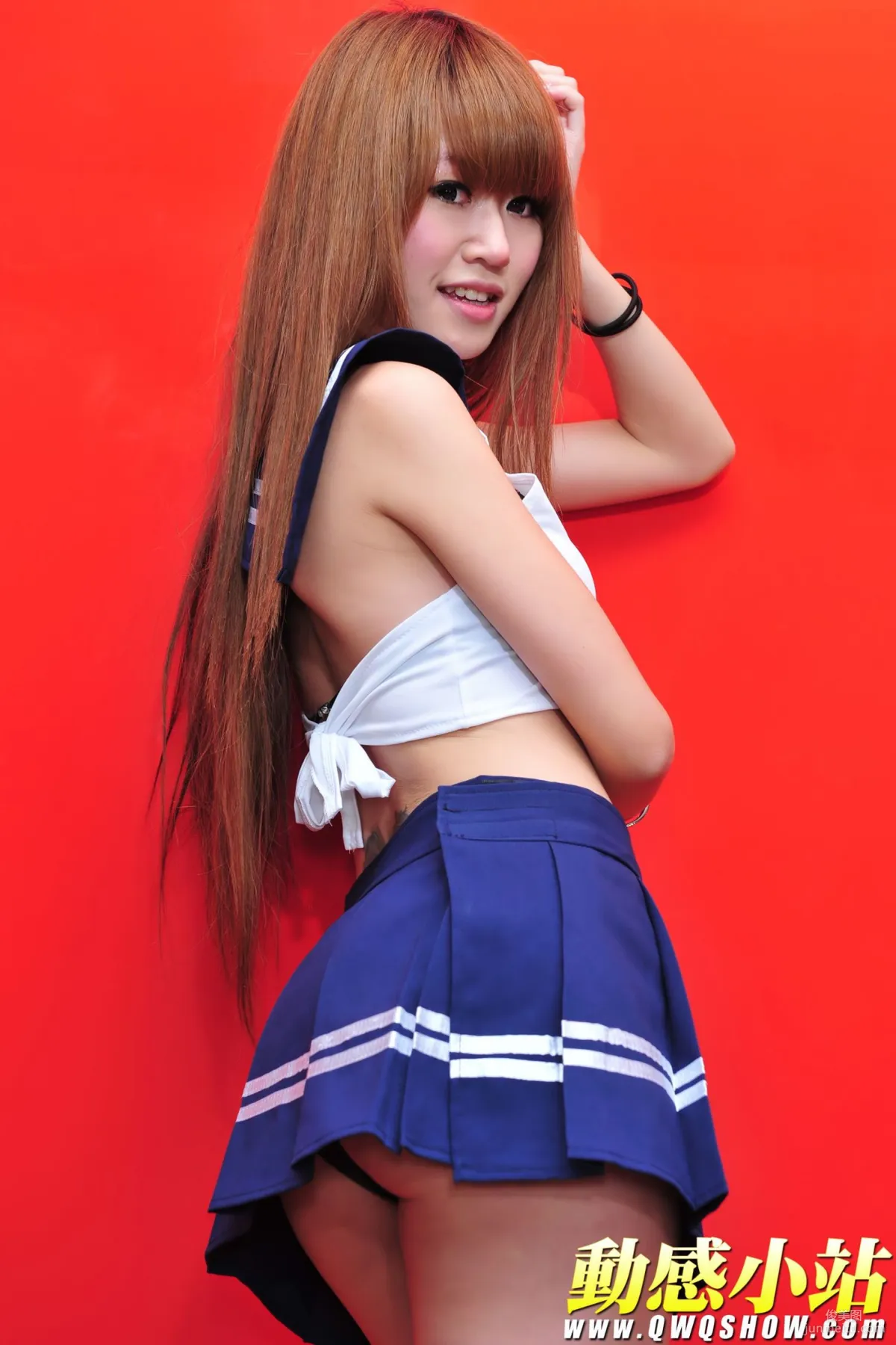 Dynamic Star Ding Ding, White Stockings School Uniform Girl [ShowGirl Star] NO.141 Photo Set photo 56