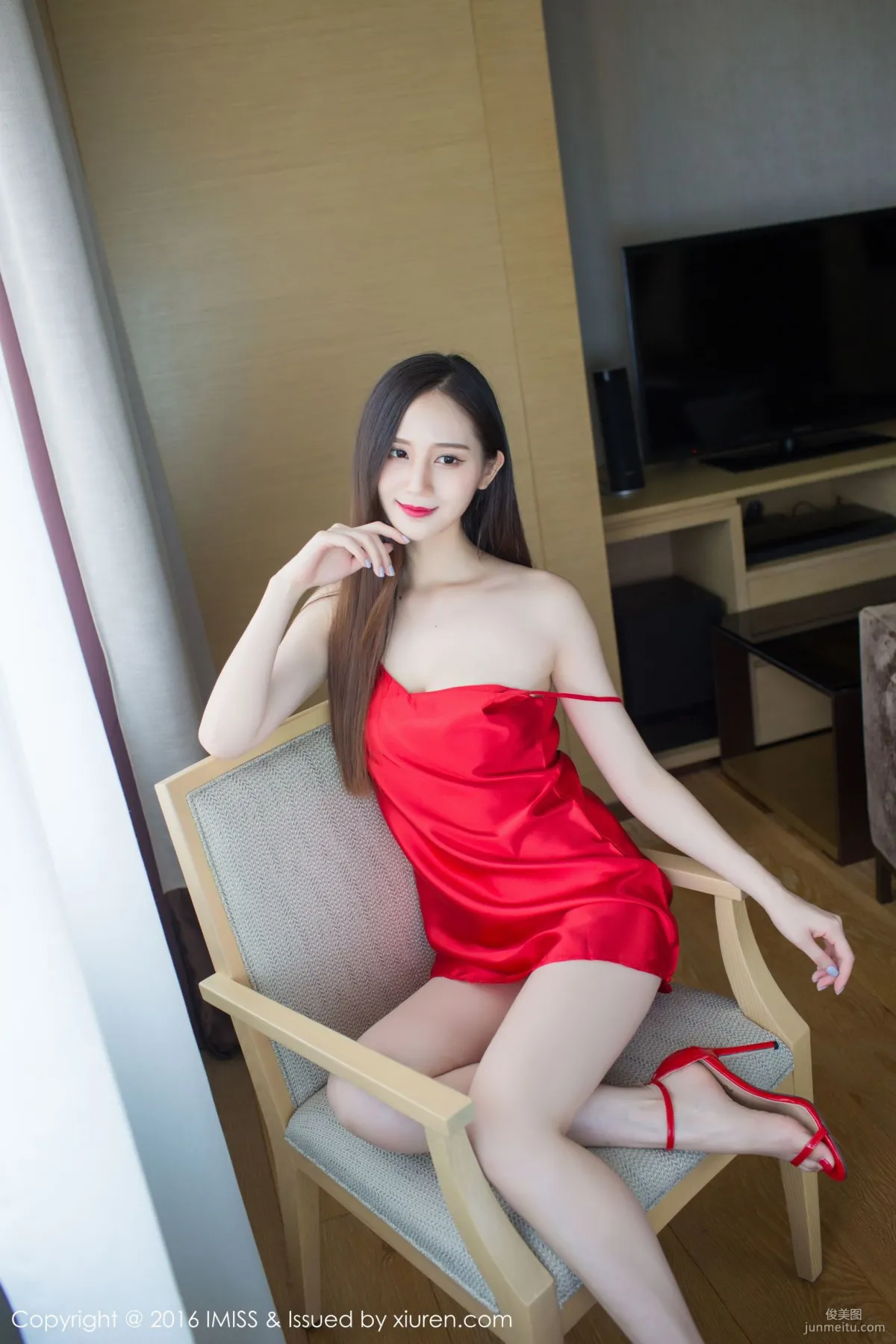 SISY Si, Red Pajamas and a Set of Pink Lingerie [IMISS] Vol.124 Photo Set photo 20