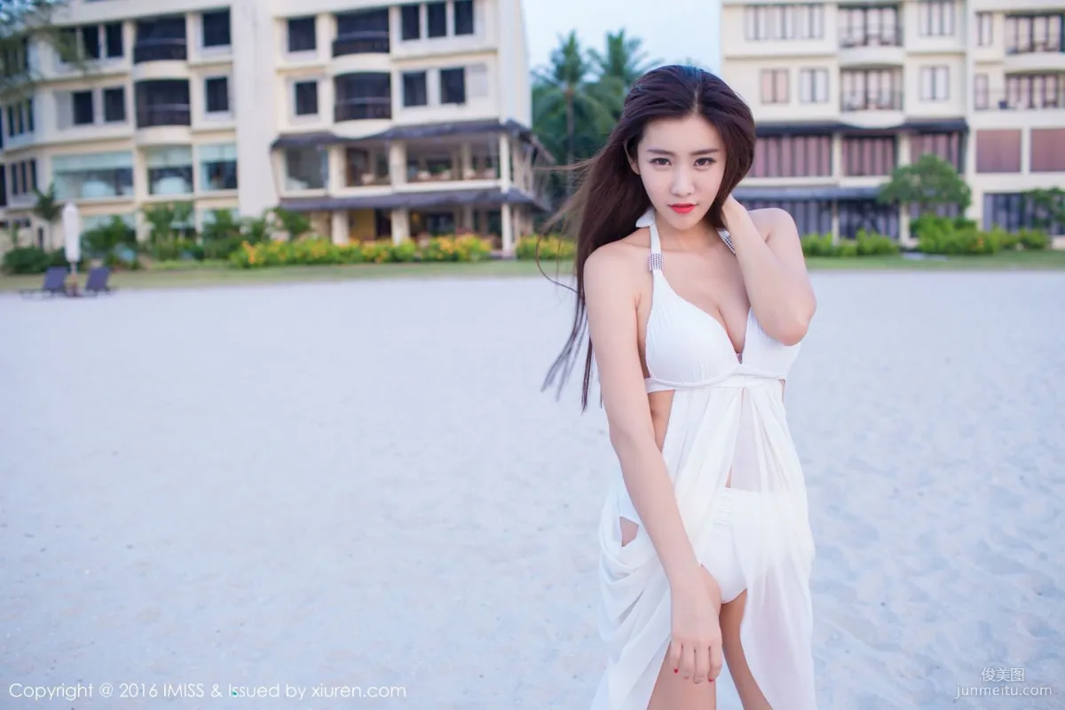 Cheng Xiaofan, Pink Outfit + White Skirt Outdoor Shoot [IMISS] Vol.086 Photo Set photo 44