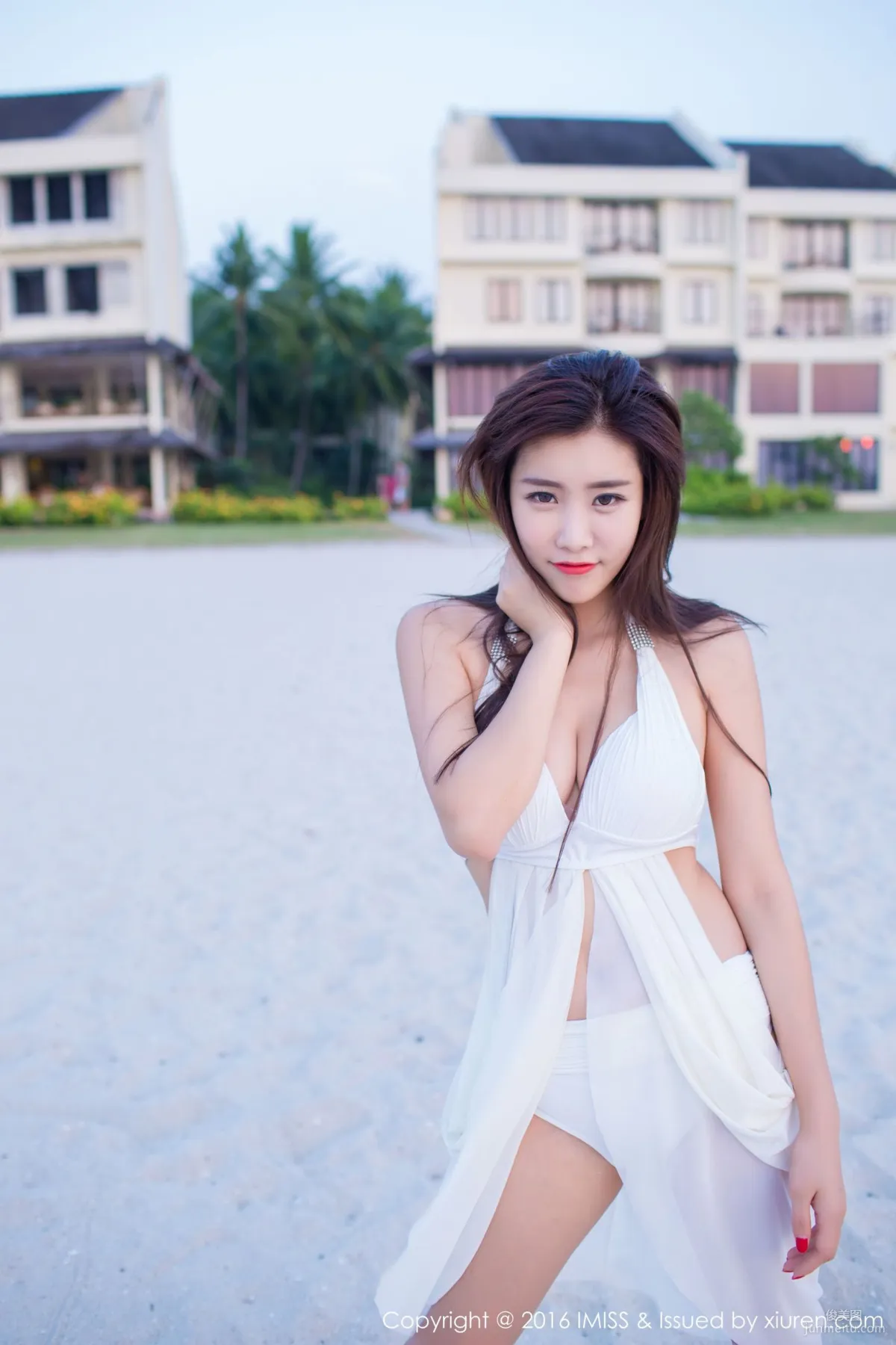 Cheng Xiaofan, Pink Outfit + White Skirt Outdoor Shoot [IMISS] Vol.086 Photo Set photo 47