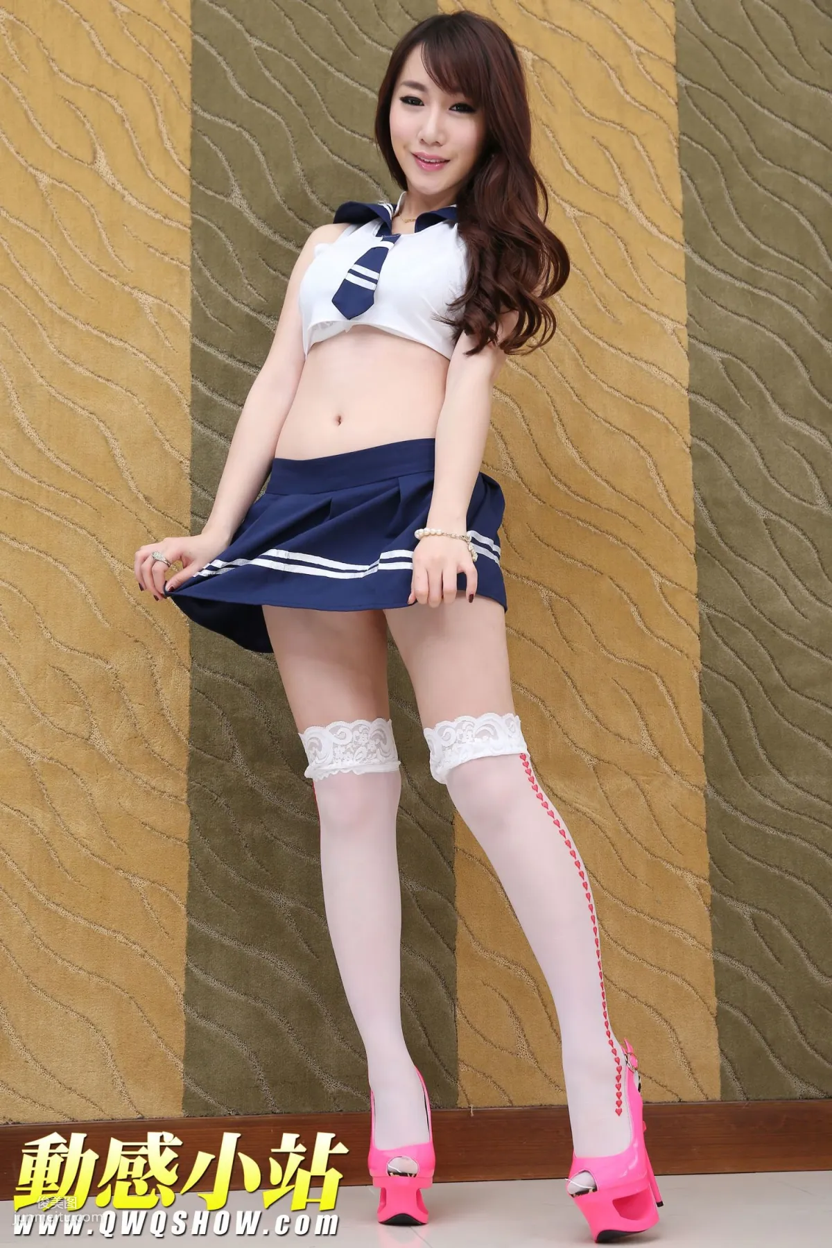 动感之星 关关《粉色高跟校服少女》 [动感小站] NO.208 写真集78