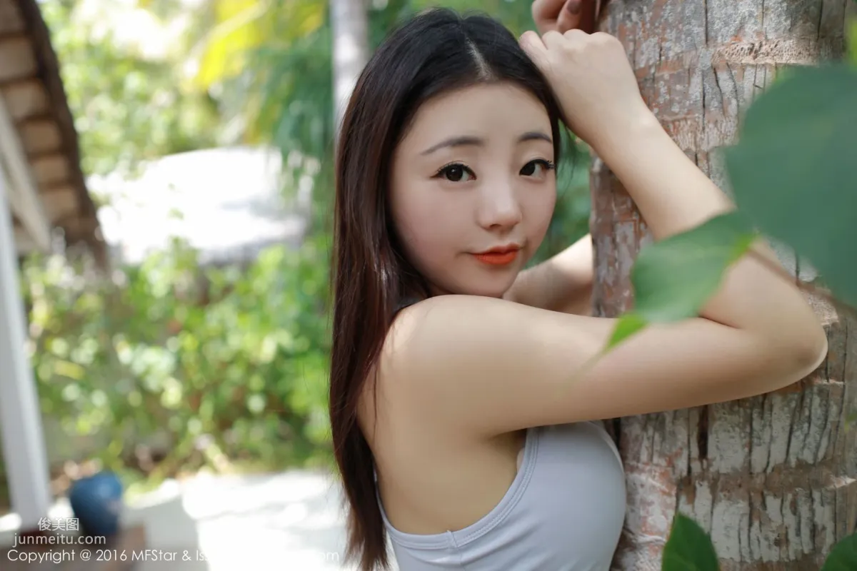 She Beila bella, Maldives Travel Shoot School Swimsuit and Denim Thong [MFStar] Vol.051 Photo Set photo 32