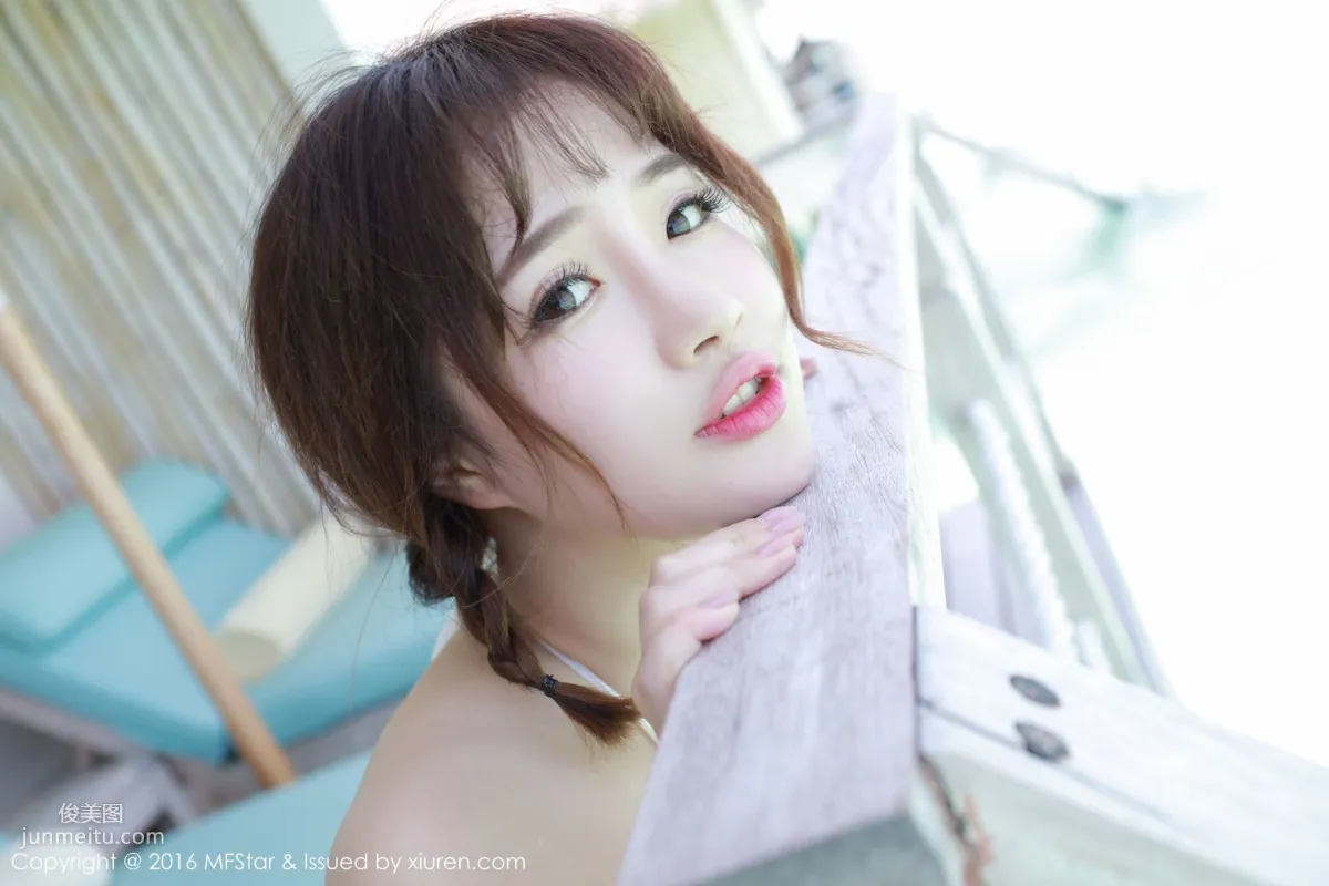 Xu cake, Maldives Travel Shoot, Sheer Chiffon Pajamas + Little Strawberry Lingerie [MFStar] Vol.049 Photo Set photo 32