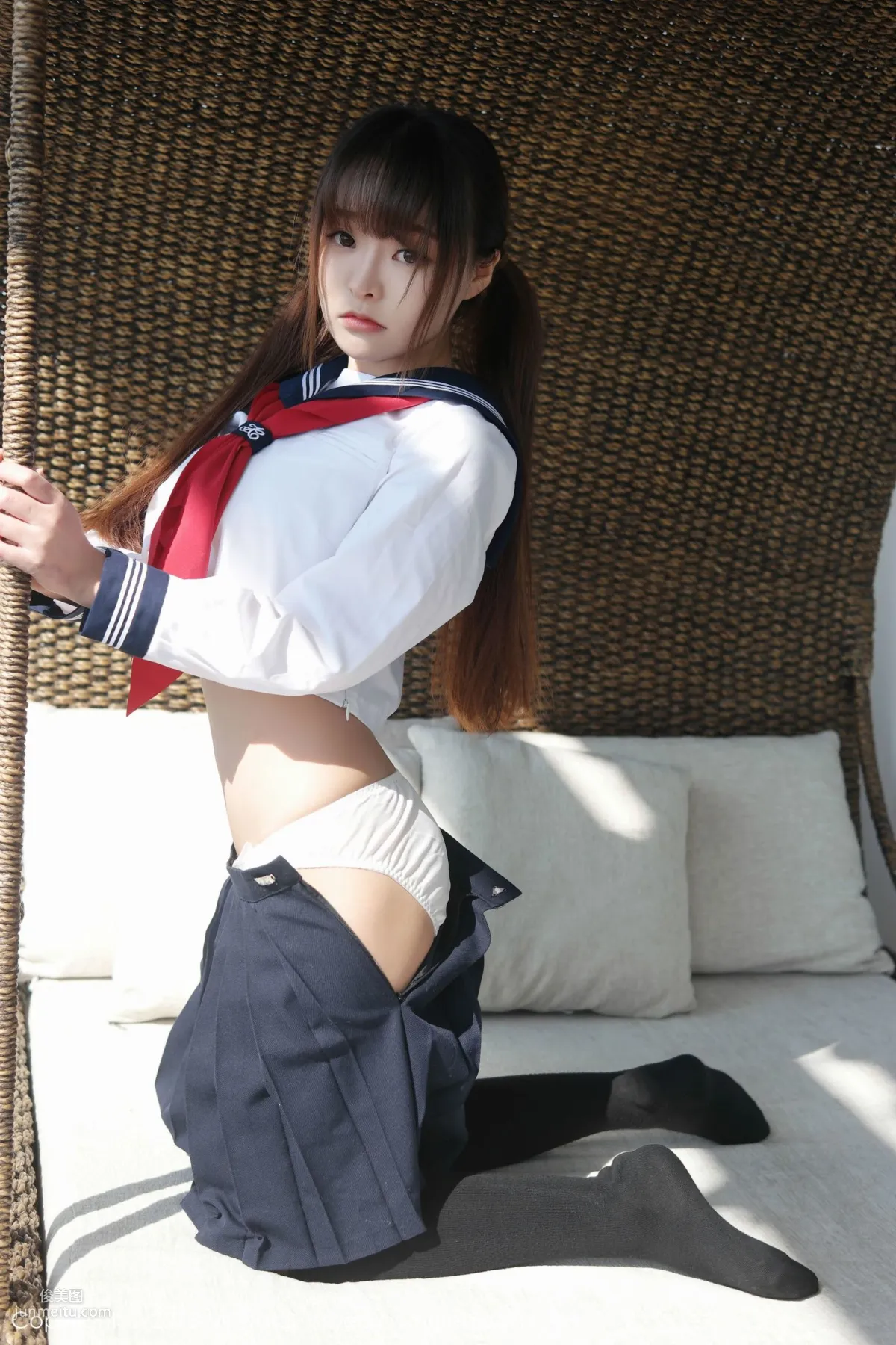 Liu Youqi Sevenbaby 'Dali Travel Shoot' Sailor Uniform Seductive Girl [MFStar] Vol.002 Photo Set photo 7