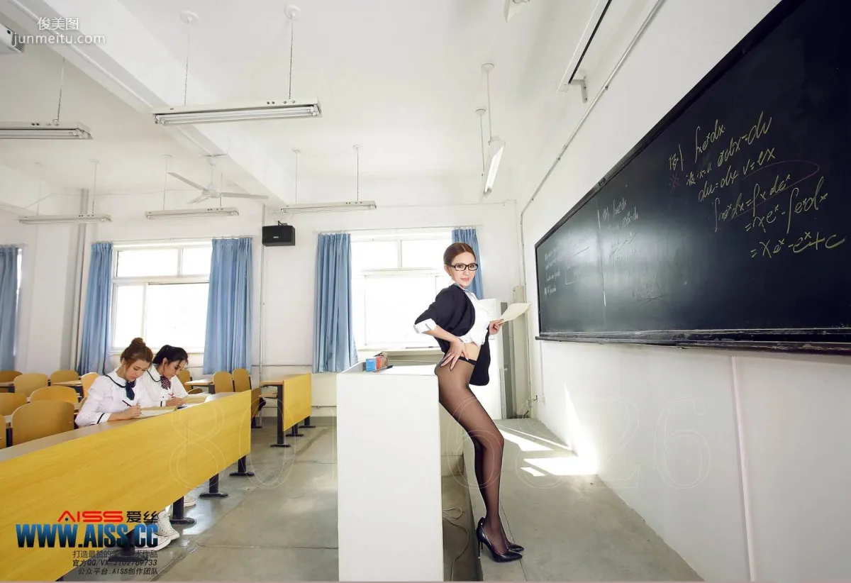 Chen Yaman / Ruo Xi / Zhang Qianru Beautiful Stockings School Classroom Conjecture [AISS] Photo Set photo 57