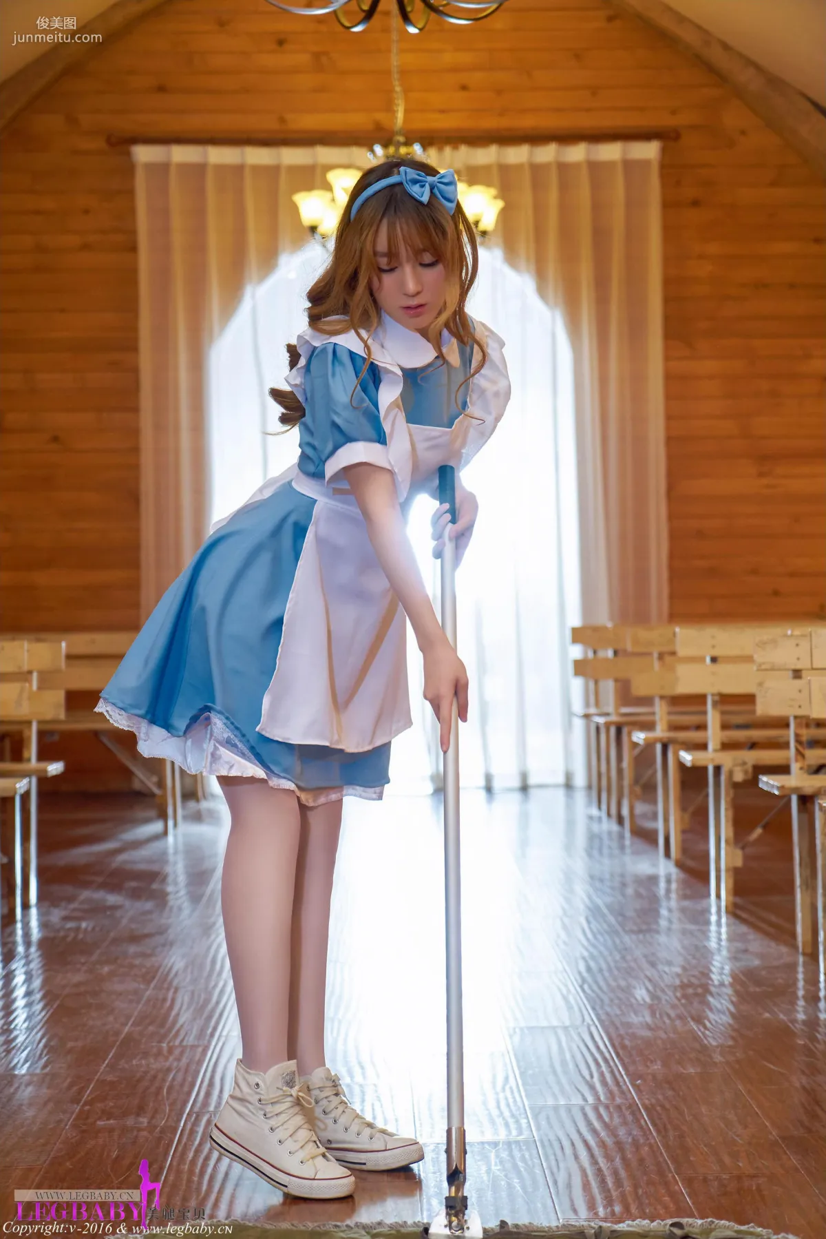 Wang Yuchun, Silk Stockings Maid Outfit [Leg Babes] V020 Photo Set photo 48