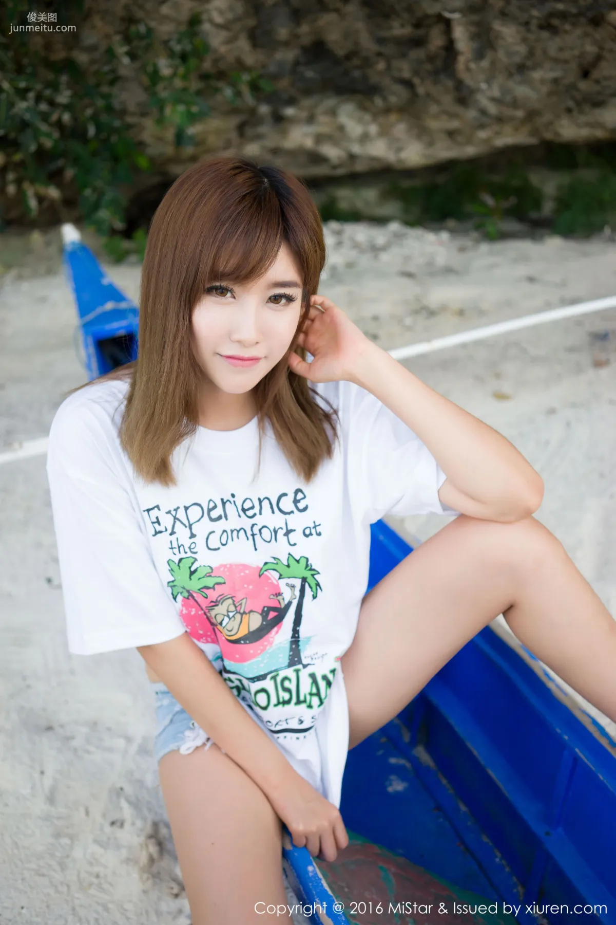 Cheng Xiaofan Not Annoying Bohol Travel Shoot Hot Pants T-Shirt + Swimwear [MiStar] Vol.063 Photo Set photo 7