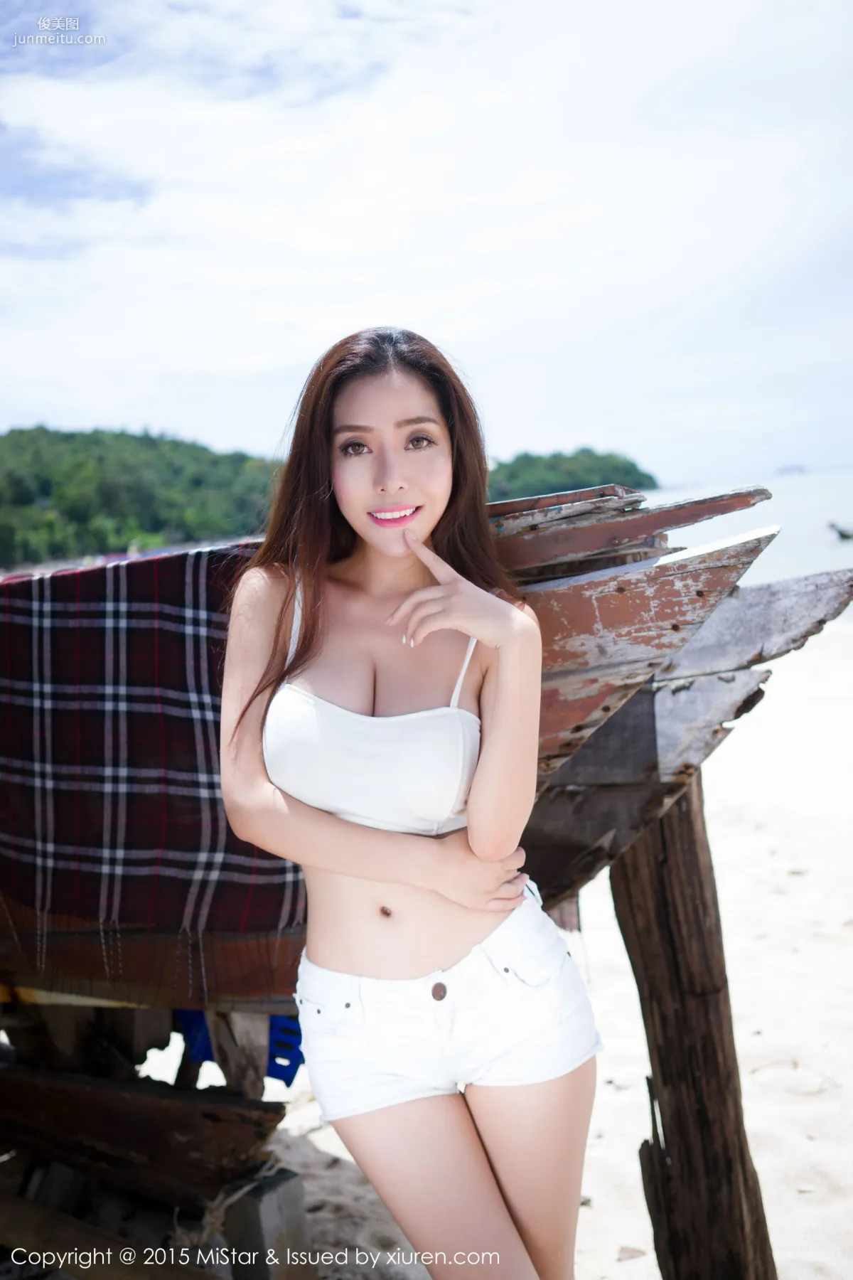 Chen Xin Phuket Travel Shoot High-Cut Bikini + Fresh Hot Pants Series [MiStar] Vol.043 Photo Set photo 35