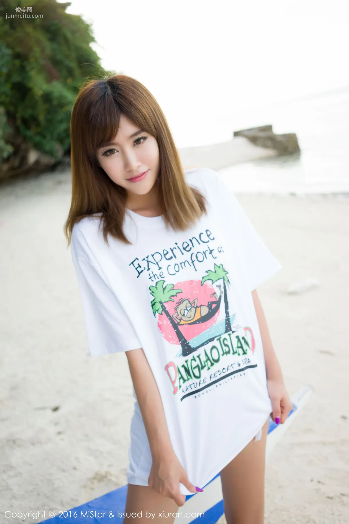 Cheng Xiaofan Not Annoying Bohol Travel Shoot Hot Pants T-Shirt + Swimwear [MiStar] Vol.063 Photo Set photo 5