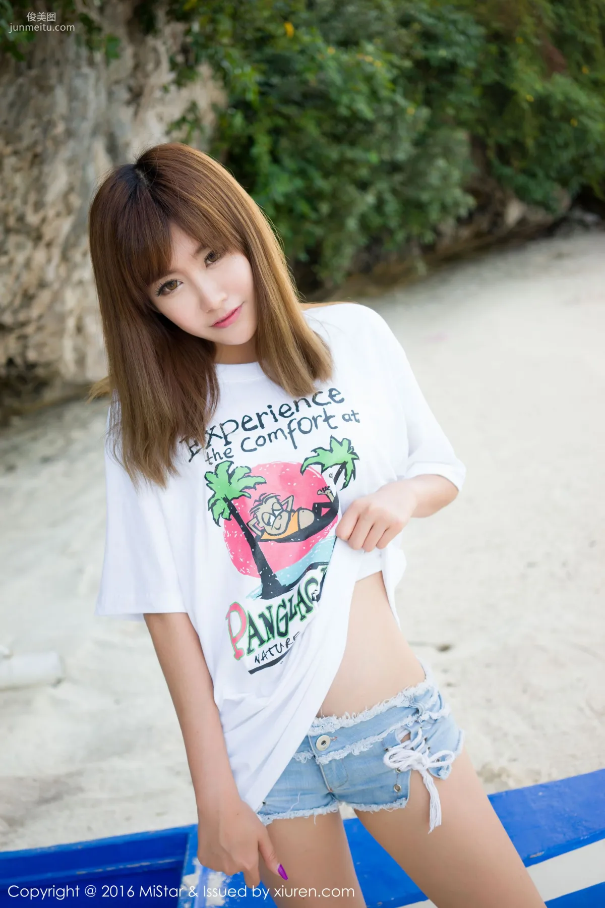 Cheng Xiaofan Not Annoying Bohol Travel Shoot Hot Pants T-Shirt + Swimwear [MiStar] Vol.063 Photo Set photo 4