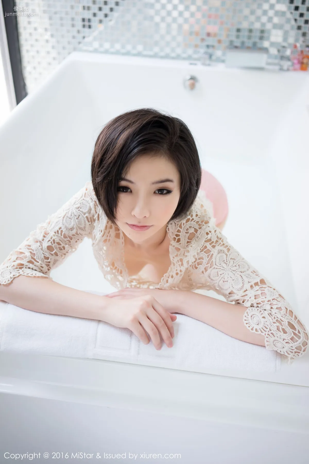 Jenny Jiani, Short-Haired Girl with an Impressive Big Bust [MiStar] Vol.077 Photo Set photo 57