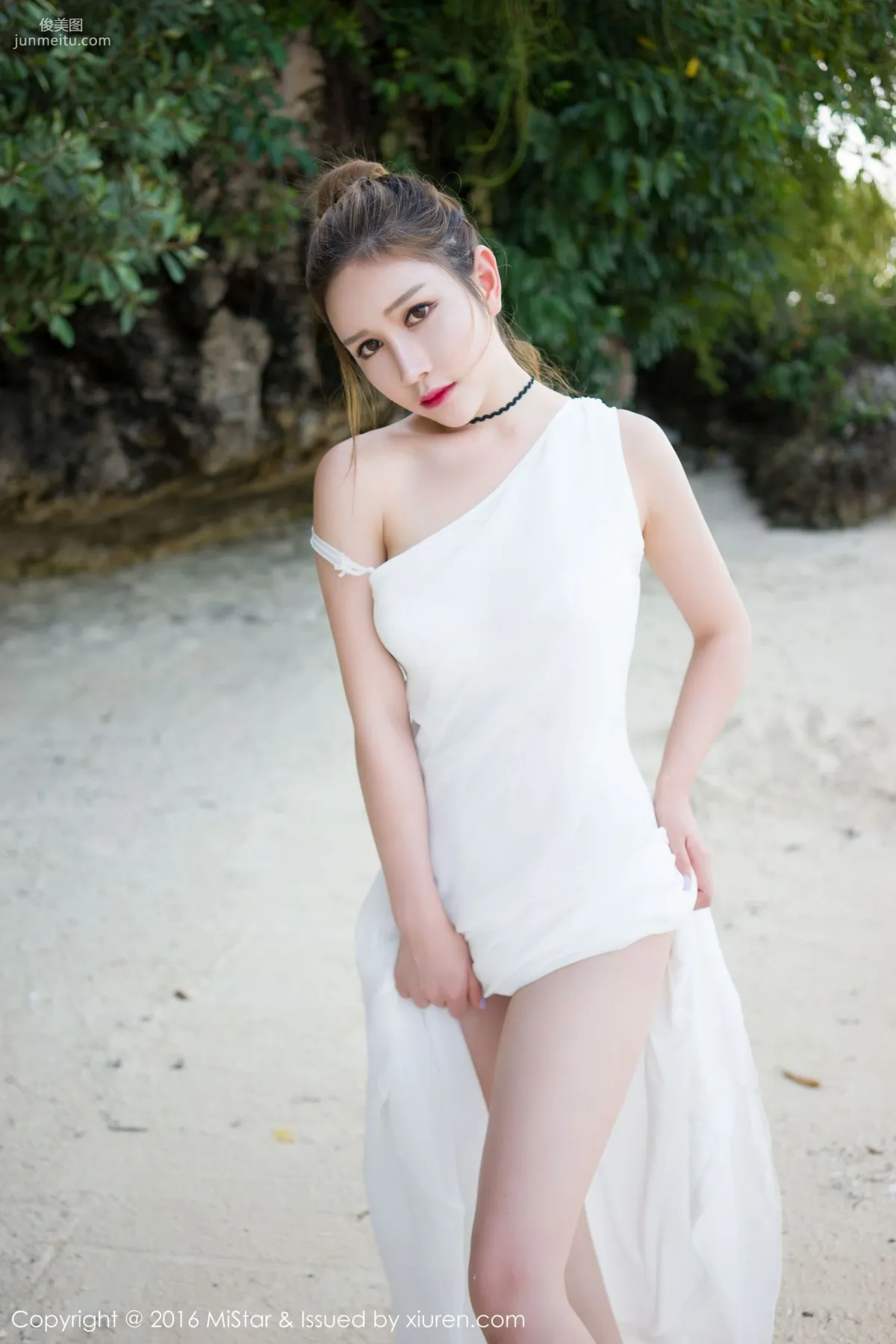 Yu Ji Bohol Travel Shoot Lingerie + Long Skirt + School Swimsuit [MiStar] Vol.066 Photo Set photo 41