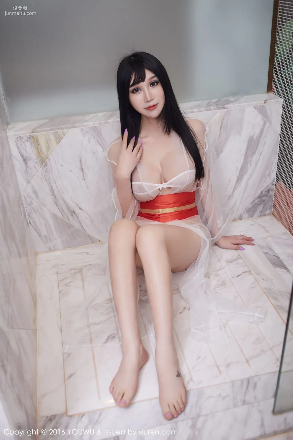 Li Mier, Sexy Lingerie + Sheer Gauze [YouWu] Vol.003 Photo Set photo 6
