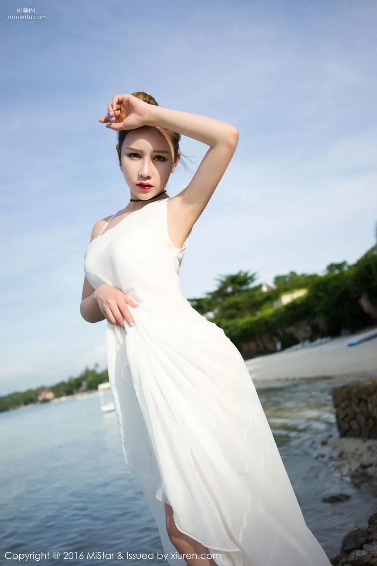 Yu Ji Bohol Travel Shoot Lingerie + Long Skirt + School Swimsuit [MiStar] Vol.066 Photo Set photo 31