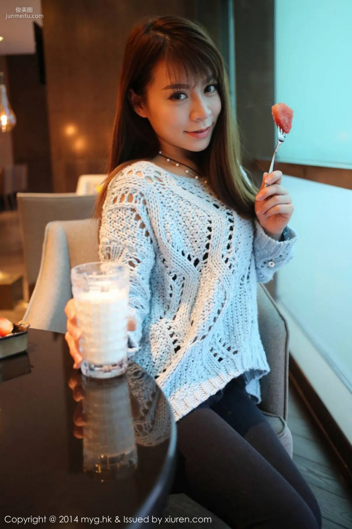 vetiver Jiabao Beier Sexy Sleepwear + Black Stockings Curves Series [MyGirl] Vol.081 Photo Set photo 32