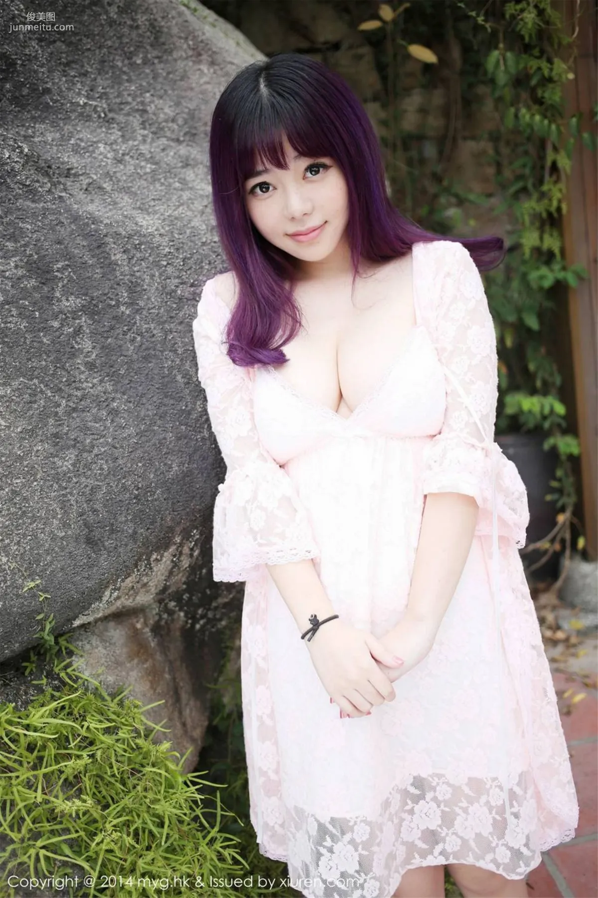 Liu Feier Faye, Xiamen Travel Shoot, Big Bust Beautiful Breasts + Fresh Lace [MyGirl] Vol.078 Photo Set photo 45