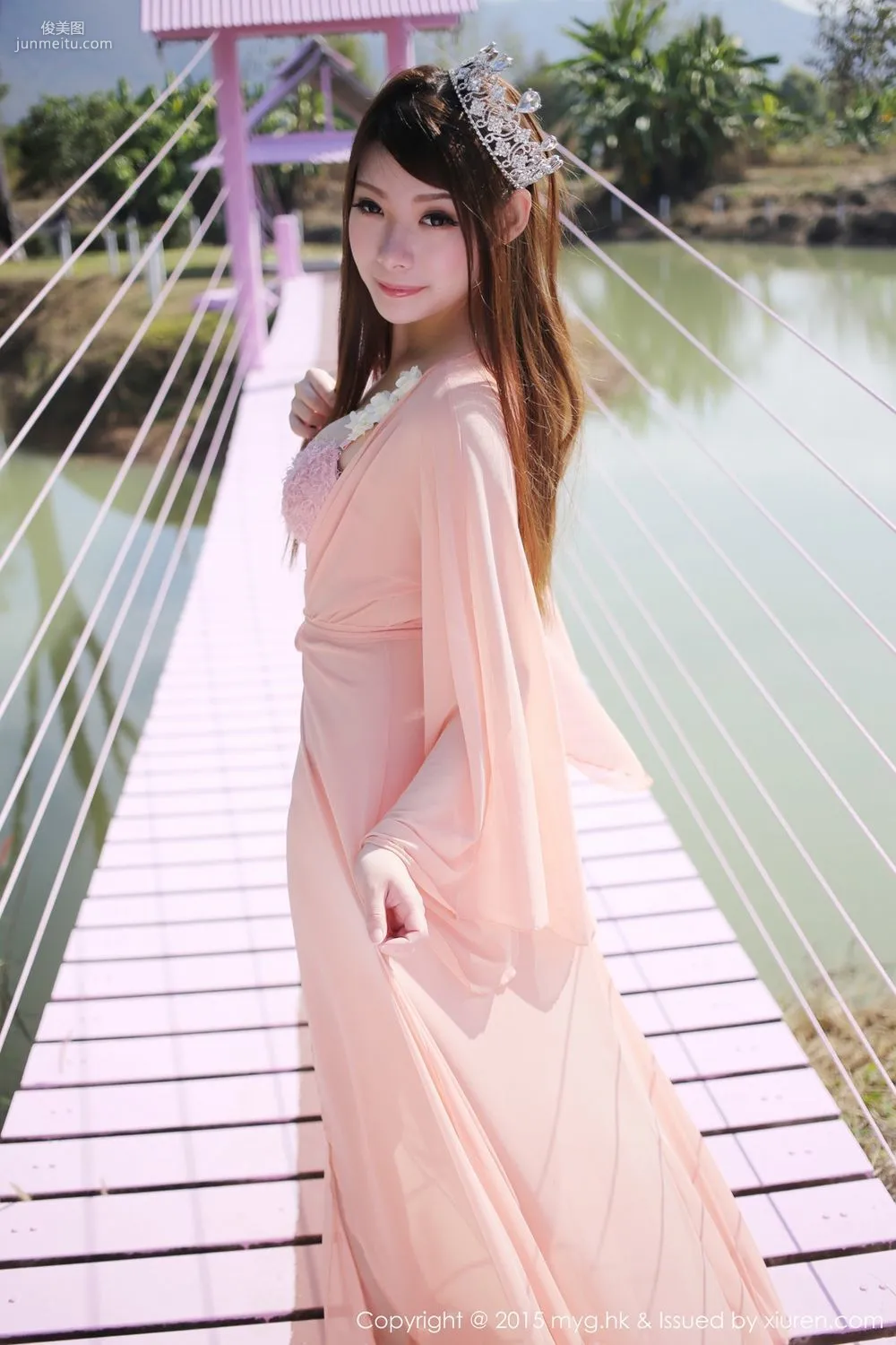 MARA Jiang Thailand Chiang Mai Travel Shoot Denim Hot Pants and Beautiful Thin Gauze [MyGirl] Vol.094 Photo Set photo 45