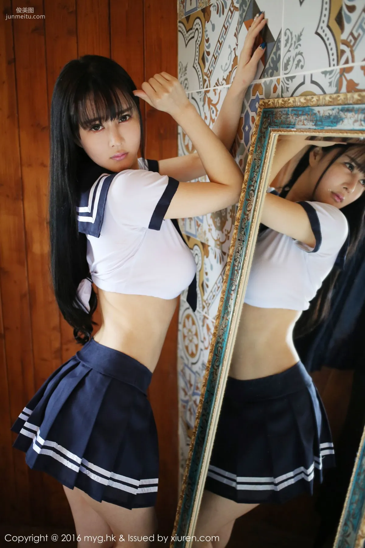Cai Wenyu Angle Sailor Uniform Student Uniform [MyGirl] Vol.212 Photo Set photo 22