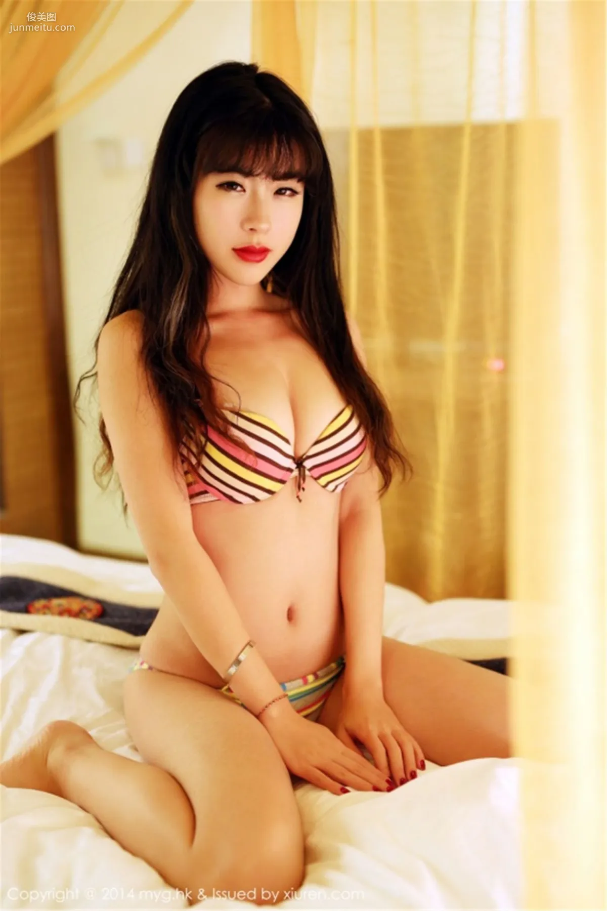 Liu Xueni Verna, Lijiang Travel Shoot, Fetish Qipao + Lingerie + Ultra Short Skirt [MyGirl] Vol.069 Photo Set photo 27