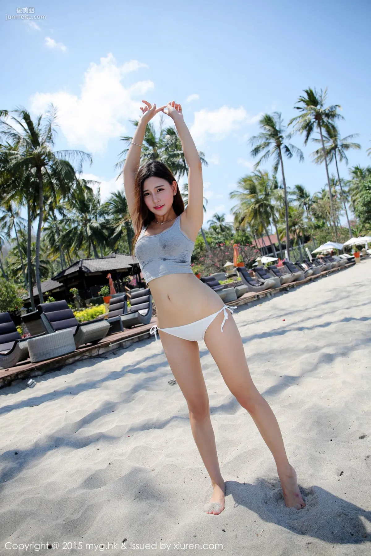 Milk Chuchu, Lombok Travel Shoot, Outdoor Shoot 4 Sets of Lingerie [MyGirl] Vol.160 Photo Set photo 43