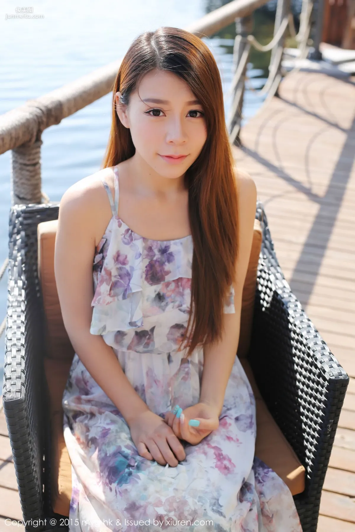 Vetiver Jiabao Beier Fresh and Beautiful Long Dress + Denim Outfit [MyGirl] Vol.106 Photo Set photo 32