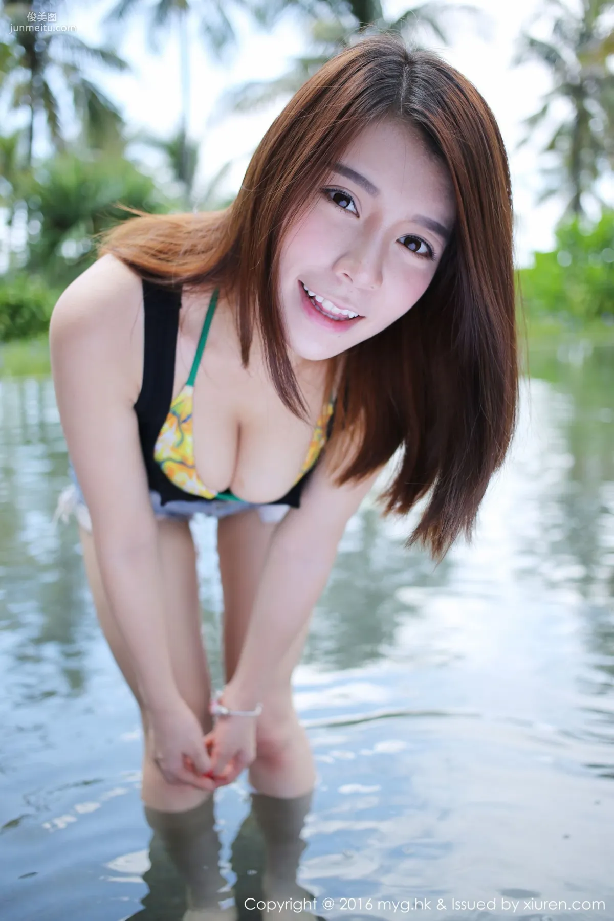 vetiver Jiabao Beier Sanya Travel Shoot Bikini + Hot Pants [MyGirl] Vol.227 Photo Set photo 23