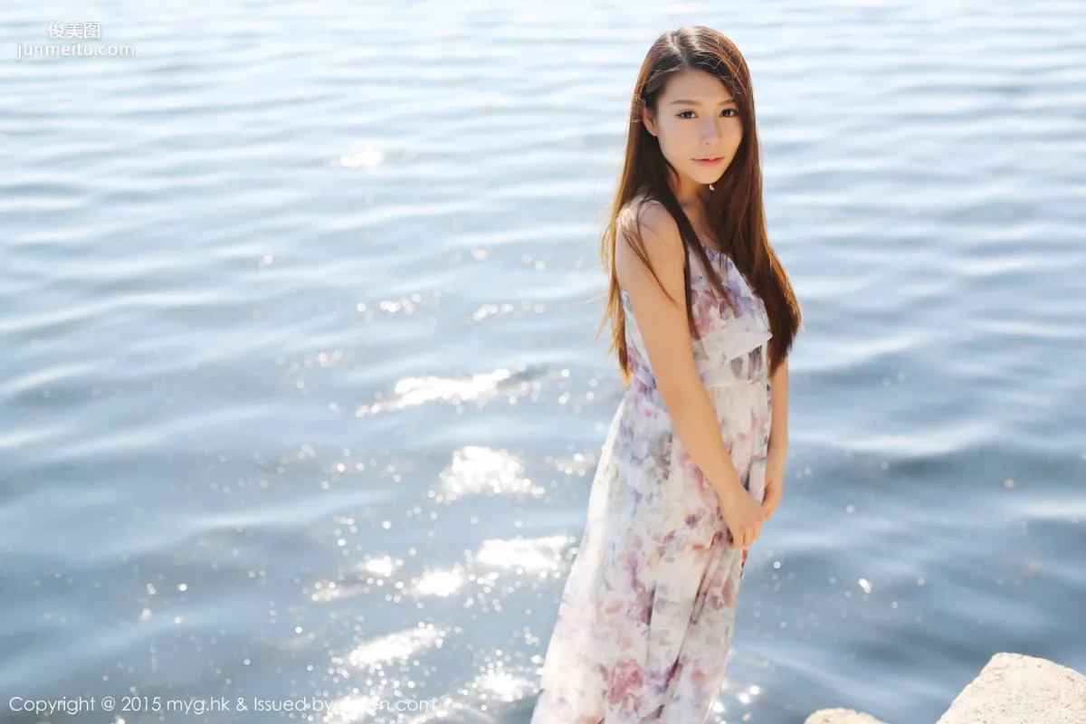 Vetiver Jiabao Beier Fresh and Beautiful Long Dress + Denim Outfit [MyGirl] Vol.106 Photo Set photo 18