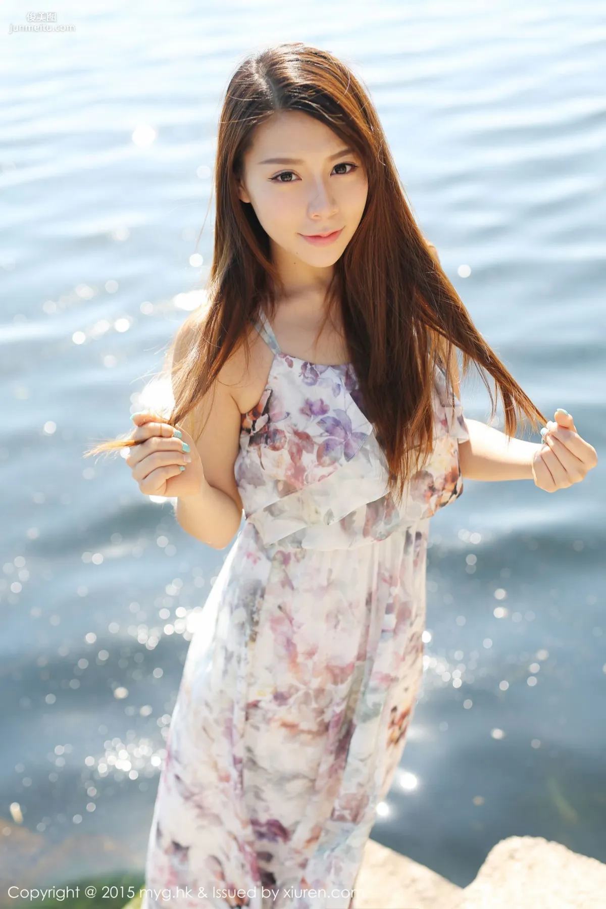Vetiver Jiabao Beier Fresh and Beautiful Long Dress + Denim Outfit [MyGirl] Vol.106 Photo Set photo 20