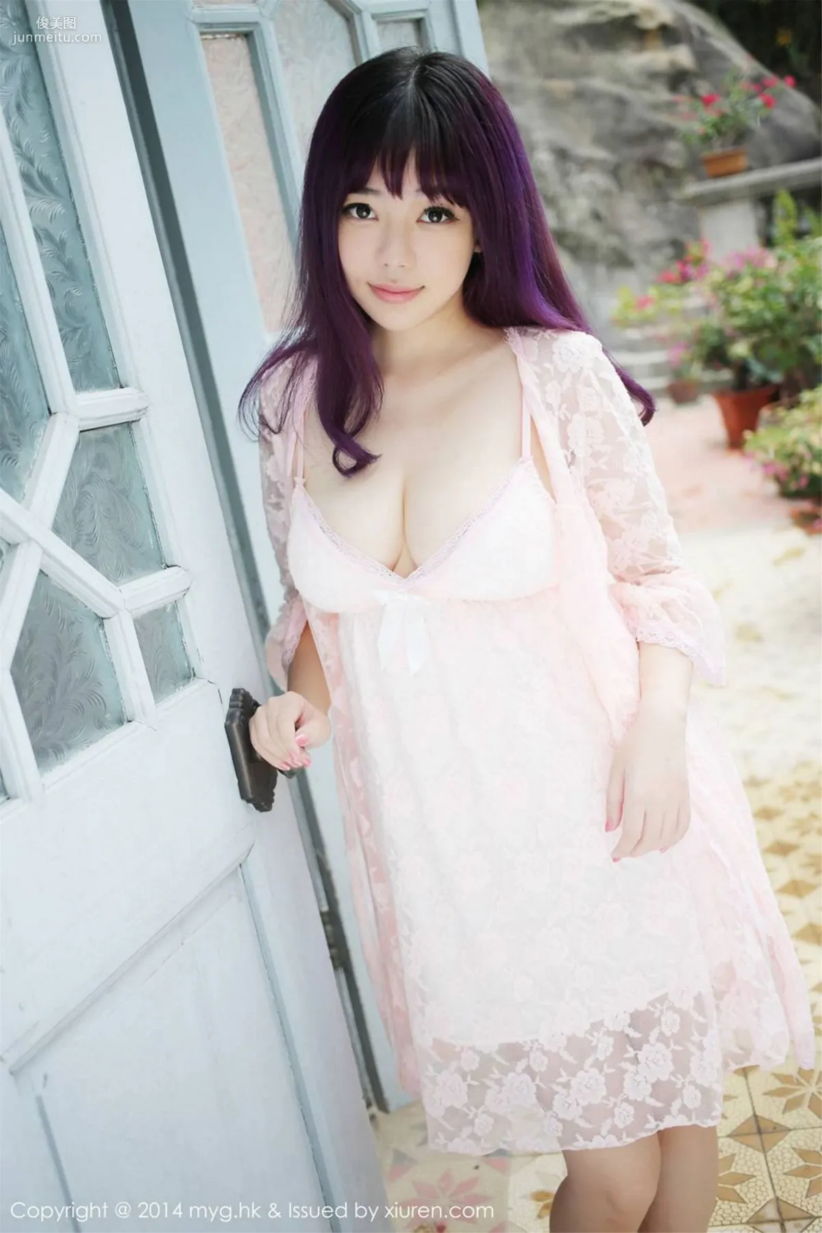 Liu Feier Faye, Xiamen Travel Shoot, Big Bust Beautiful Breasts + Fresh Lace [MyGirl] Vol.078 Photo Set photo 49