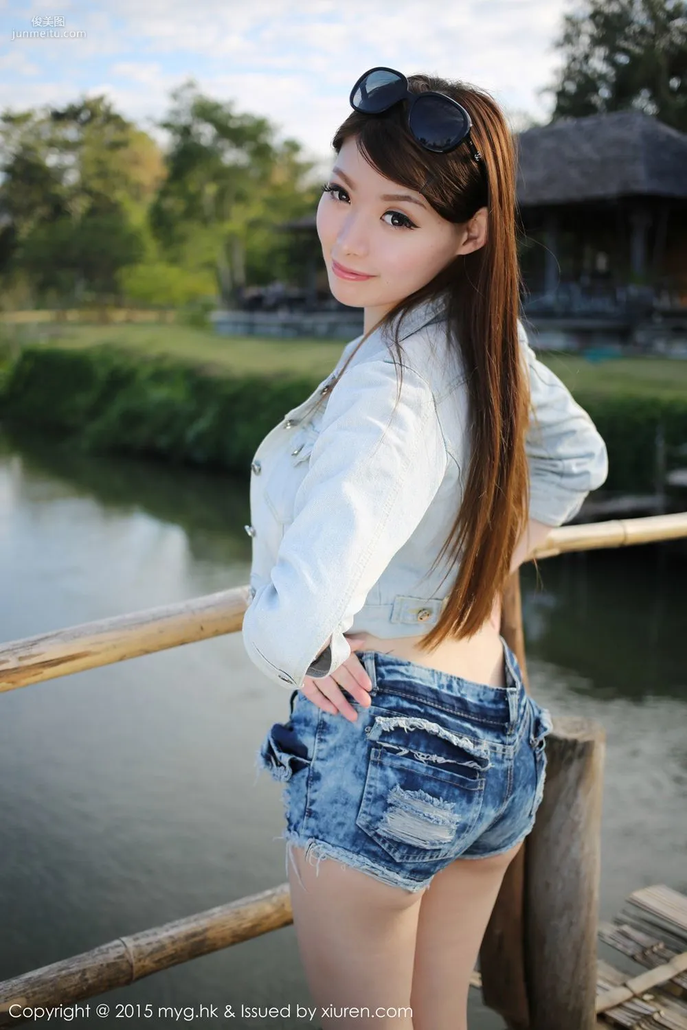 MARA Jiang Thailand Chiang Mai Travel Shoot Denim Hot Pants and Beautiful Thin Gauze [MyGirl] Vol.094 Photo Set photo 19