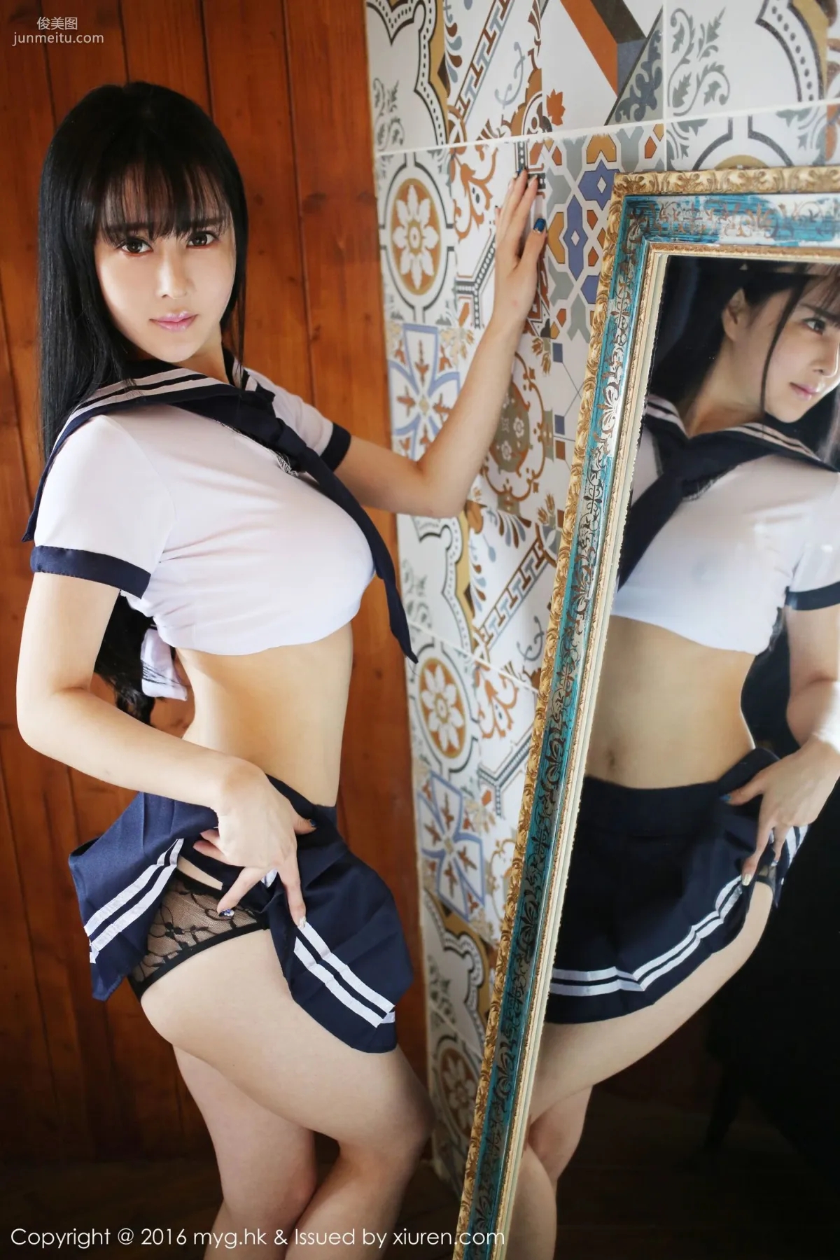 Cai Wenyu Angle Sailor Uniform Student Uniform [MyGirl] Vol.212 Photo Set photo 24