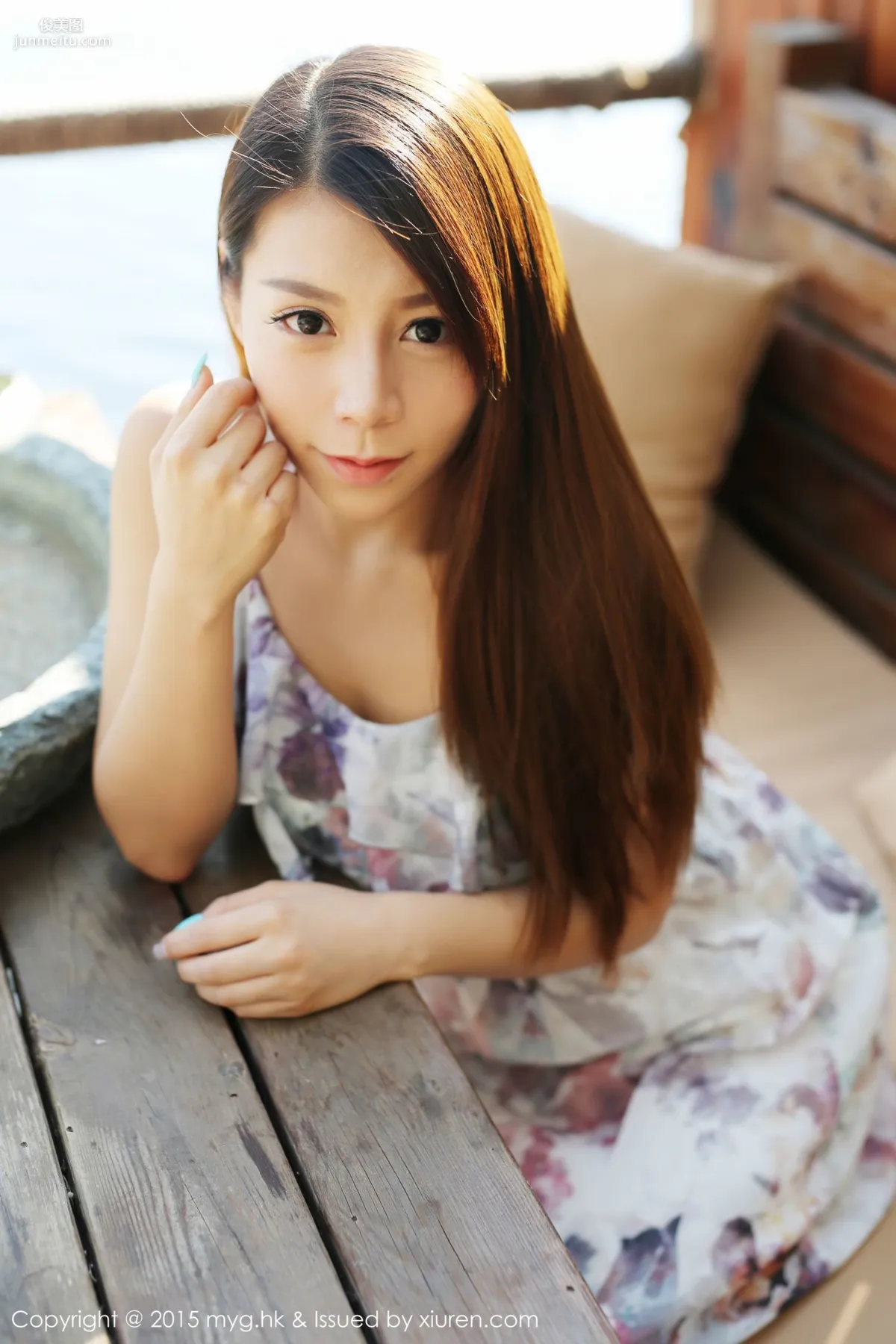 Vetiver Jiabao Beier Fresh and Beautiful Long Dress + Denim Outfit [MyGirl] Vol.106 Photo Set photo 4